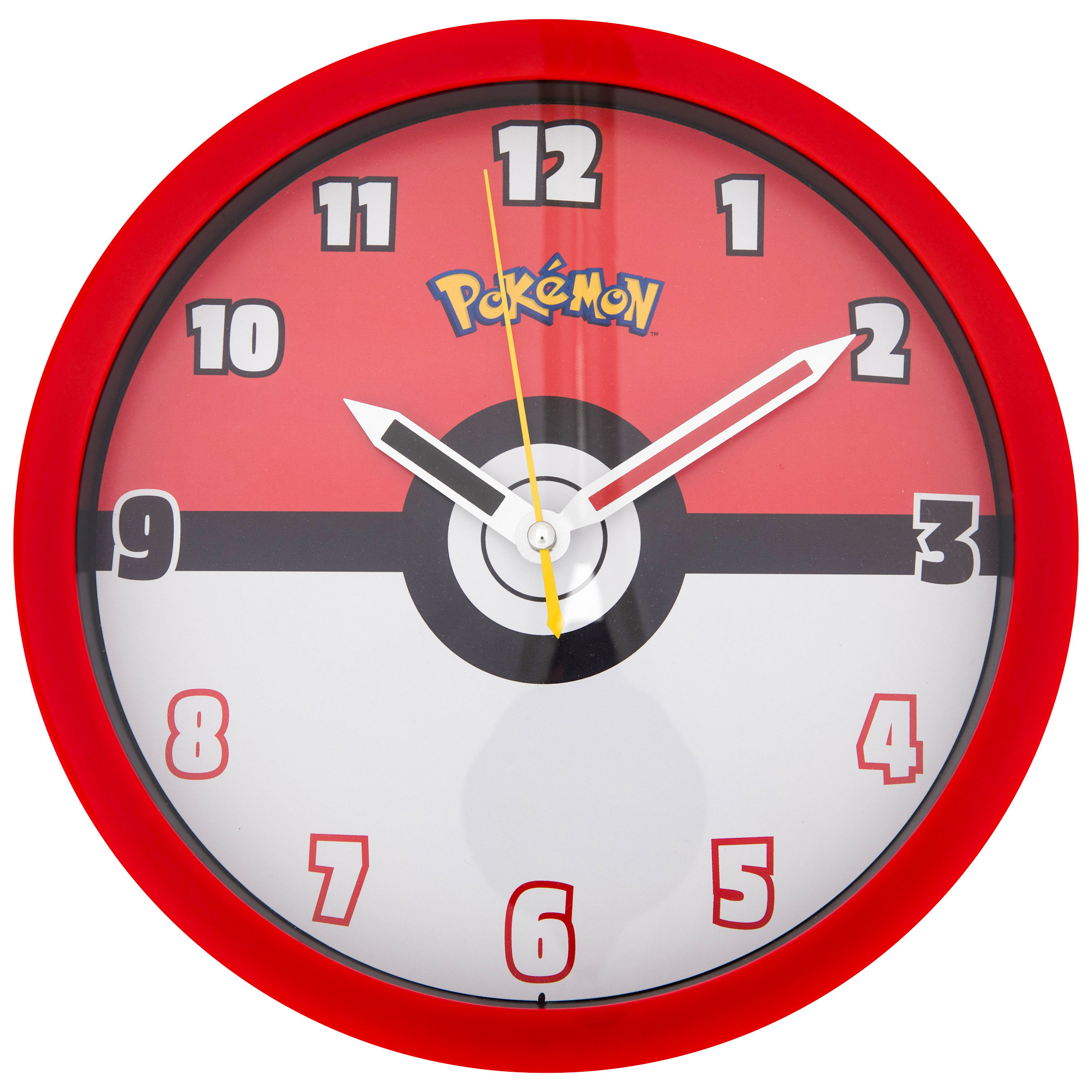 Pokemon Pokeball Red Frame 10' Wall Clock, Multi-Color