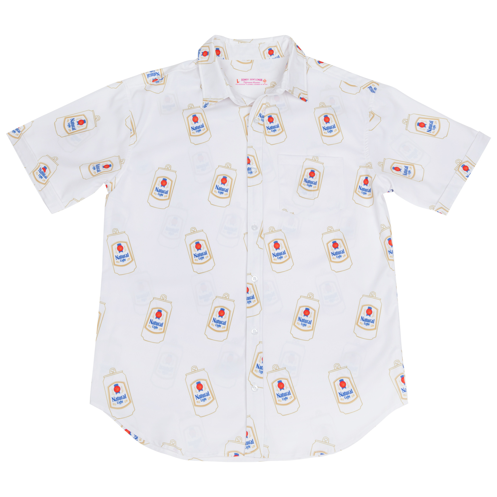 Natural Light Vintage Can All Over Print Hawaiian Shirt