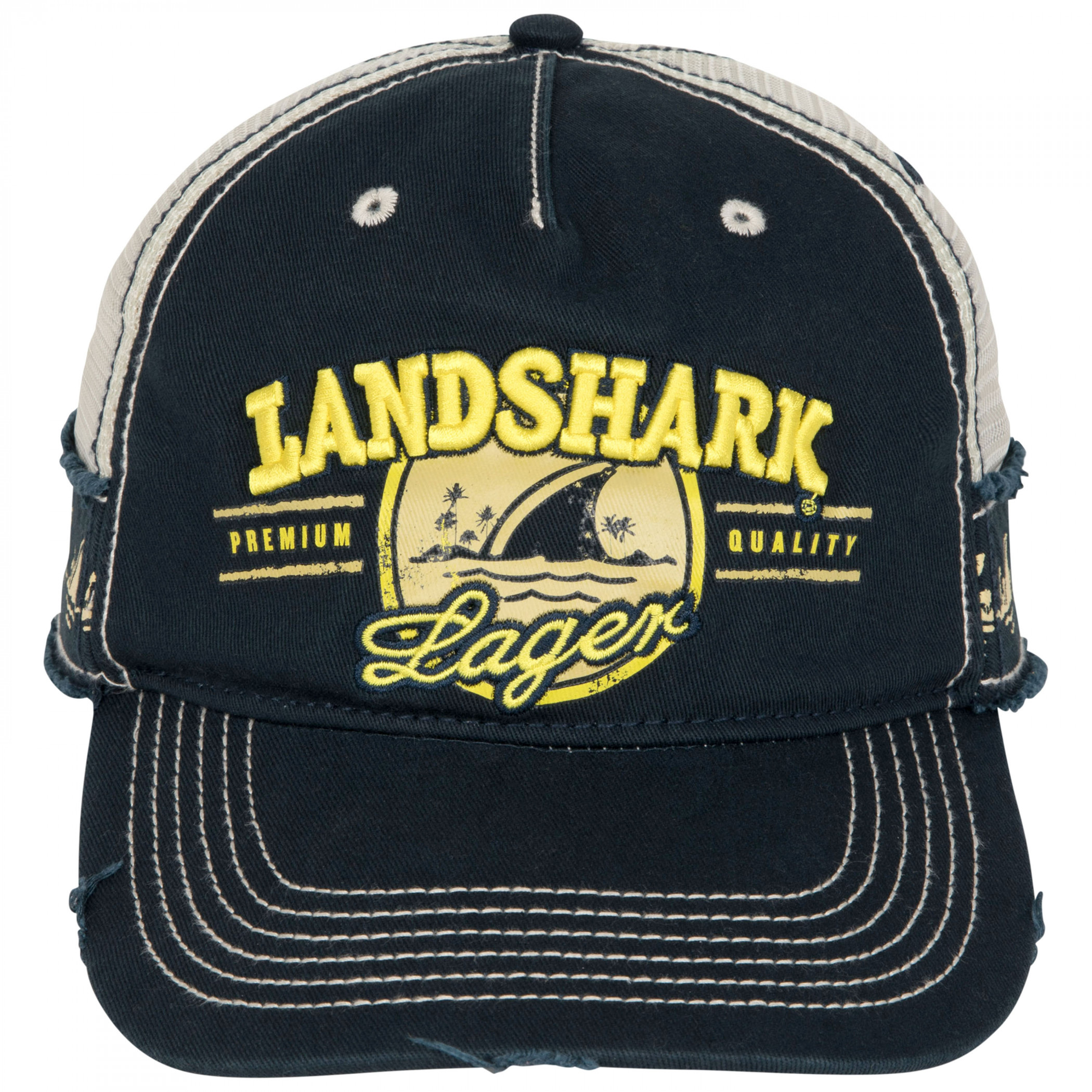 Landshark Lager Logo Distressed Adjustable Hat