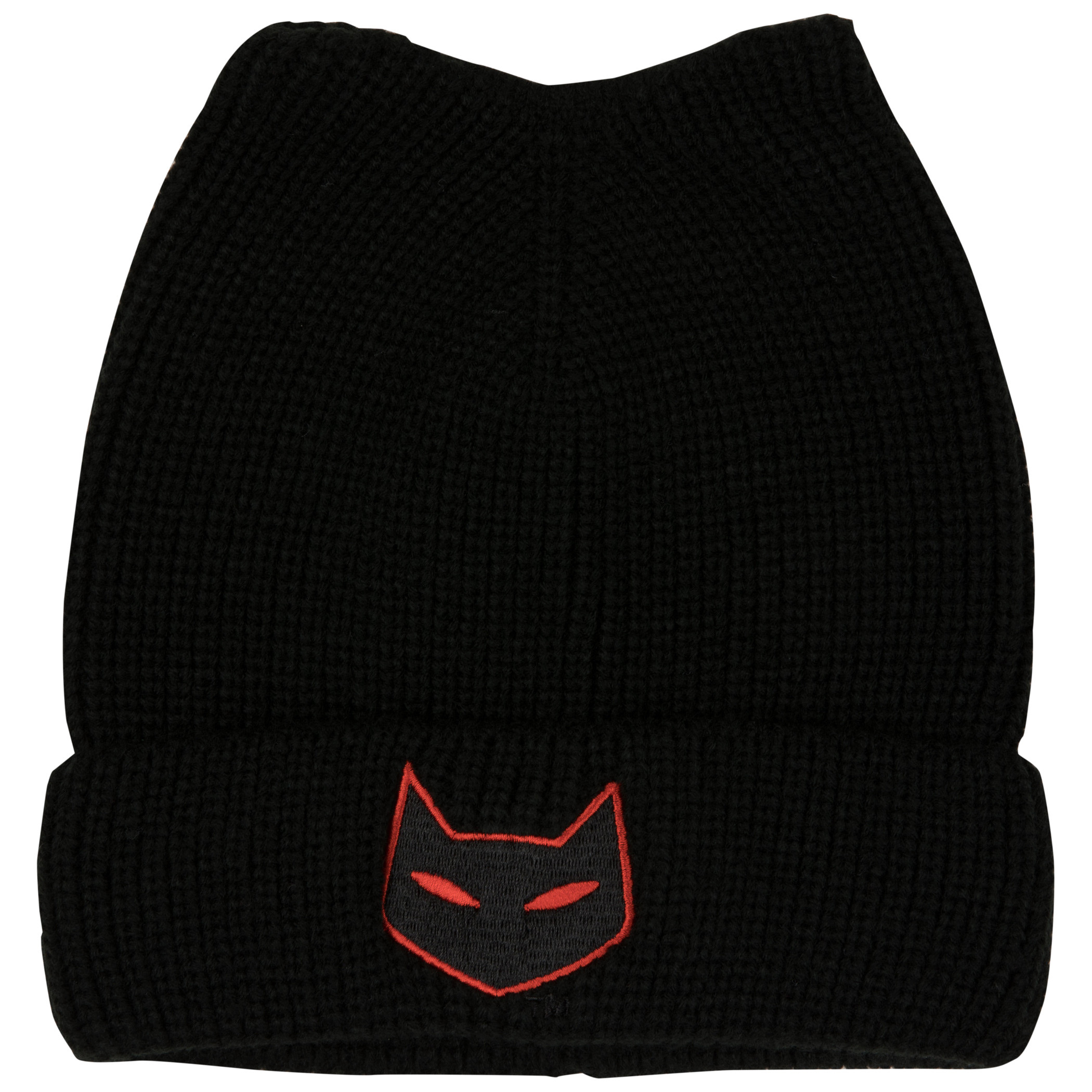 Catwoman Logo Beanie with Ears, Black