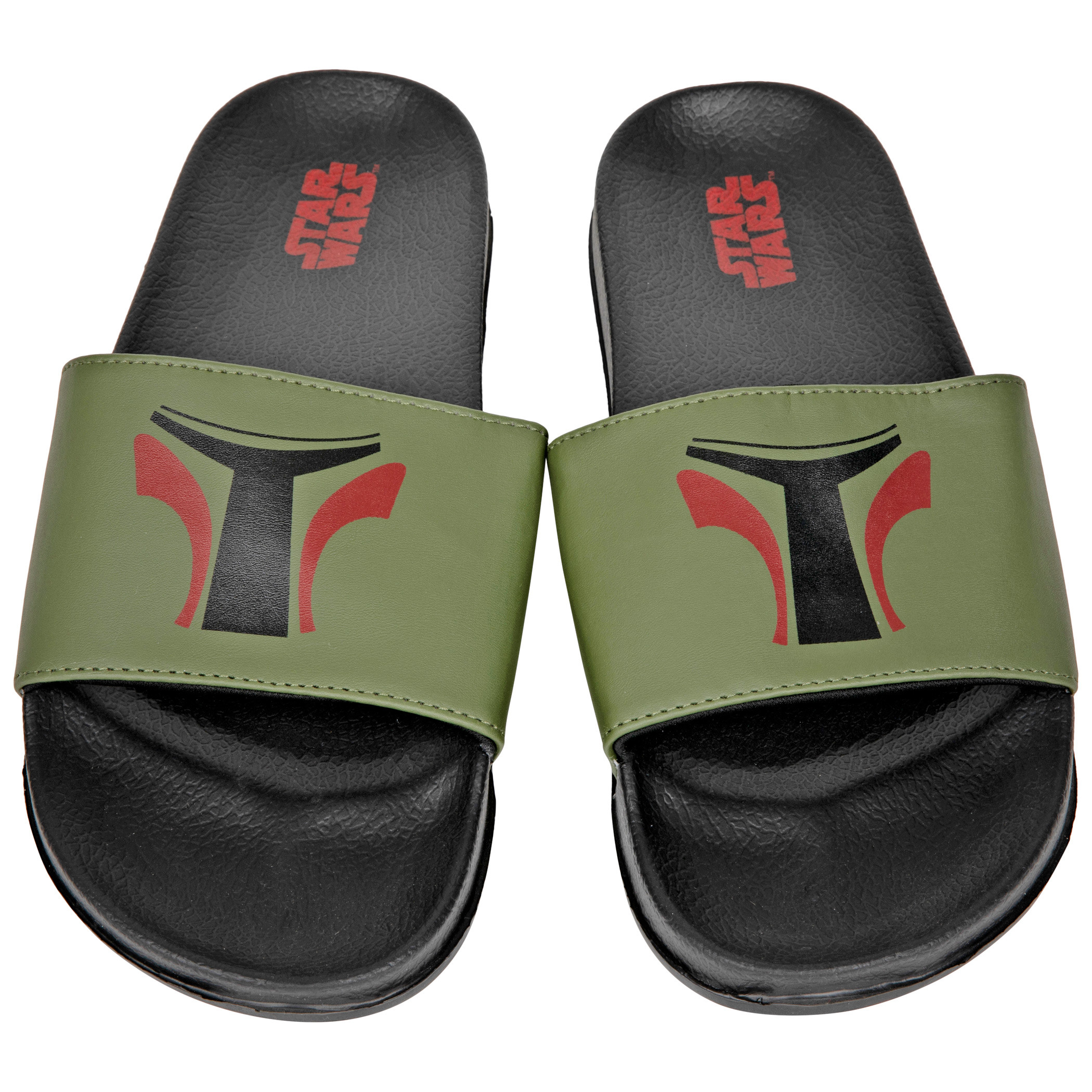 Star Wars Book of Boba Fett Bounty Hunter Helmet Flip Flop Slides, Multi-Color