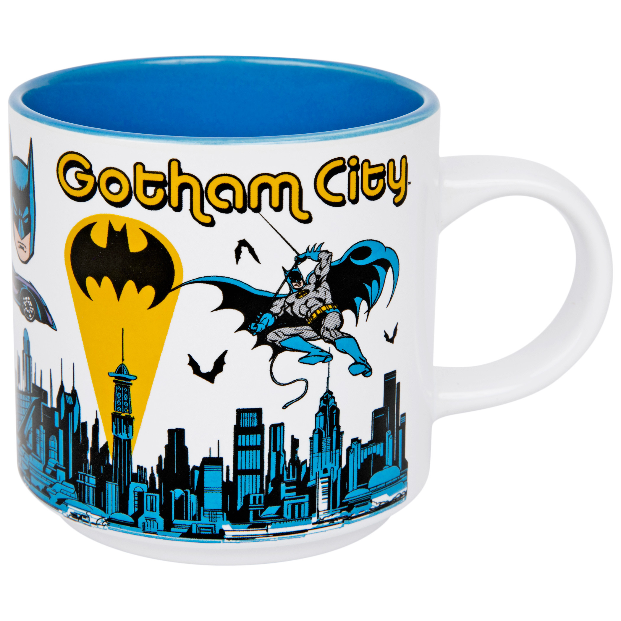 DC Comics Batman Gotham City 13oz Ceramic Mug, White