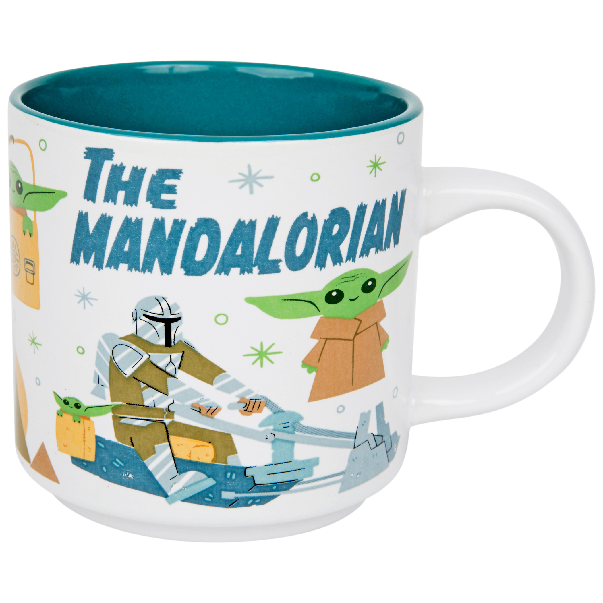 Star Wars The Mandalorian Cute Cast 13oz Ceramic Mug, White