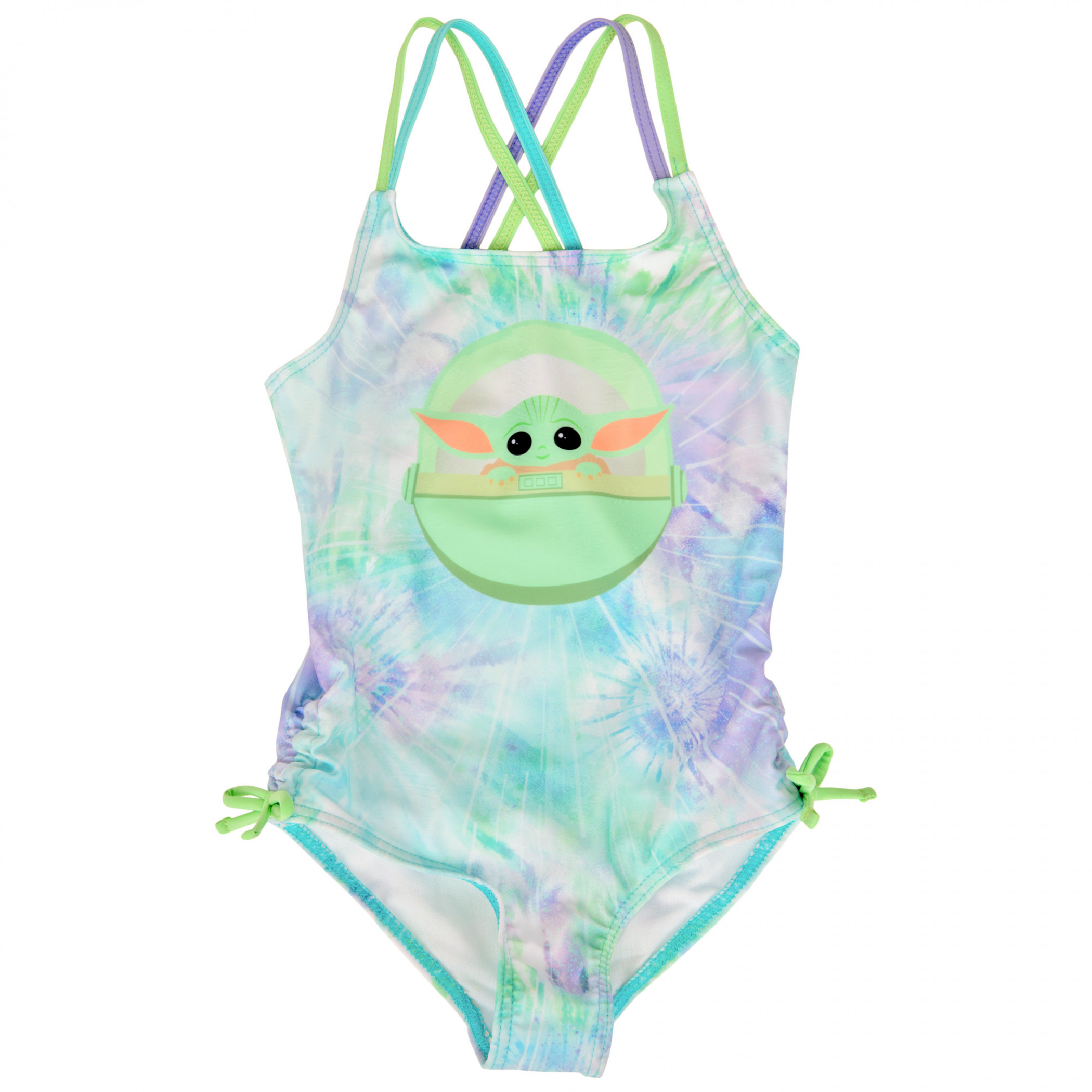 Star Wars The Child Grogu Tie Dye One-Piece Swimsuit, Multi-Color