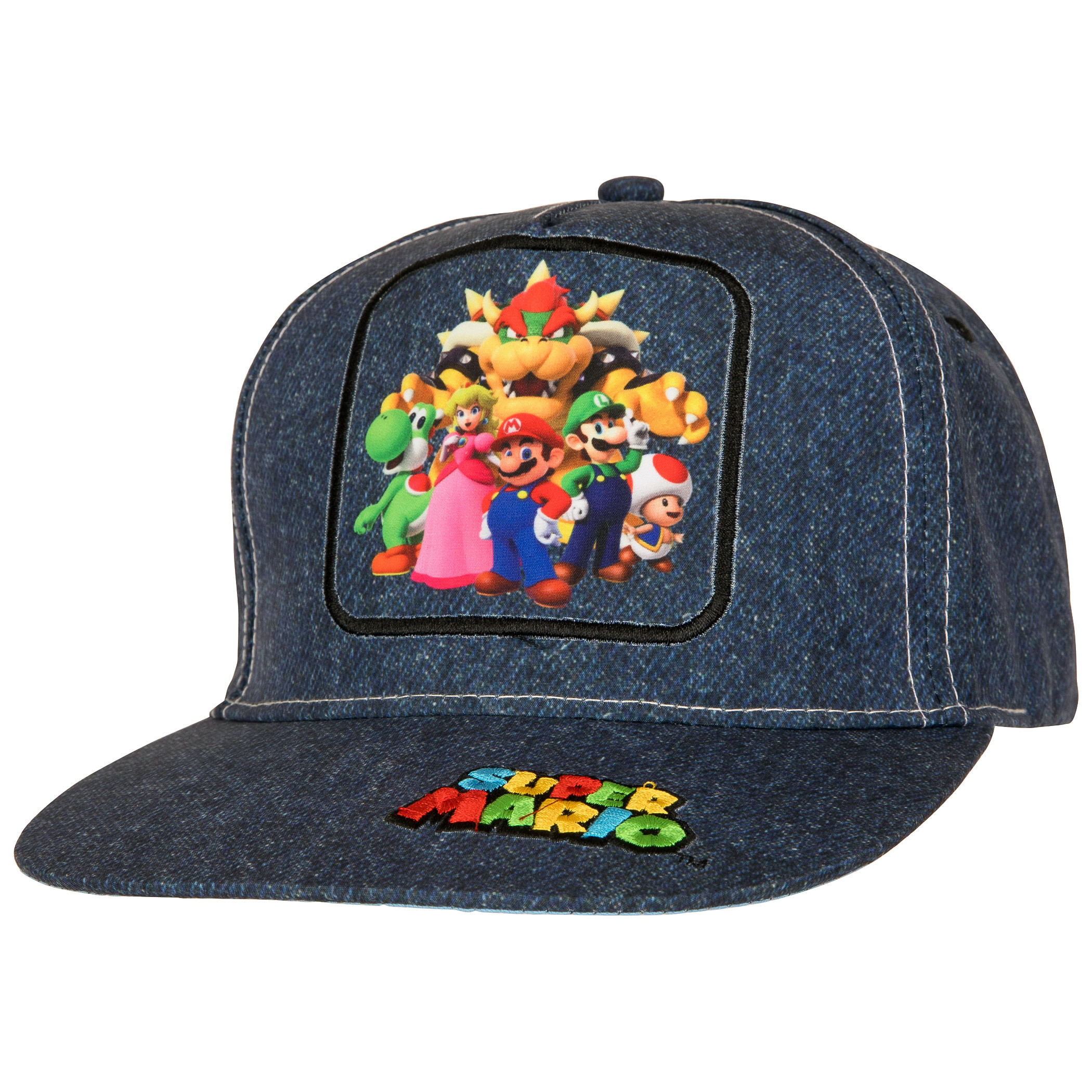 Super Mario Bros. Cast Denim Youth Hat, Multi-Color