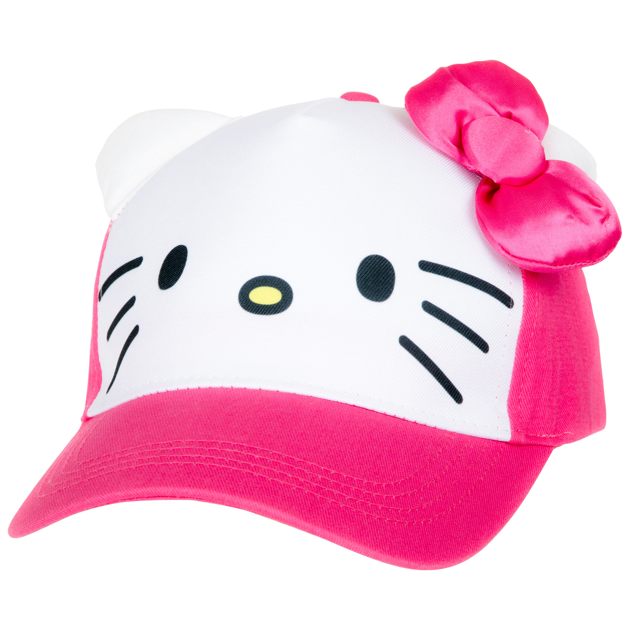 Hello Kitty Big Face Youth Hat with Ears, Pink