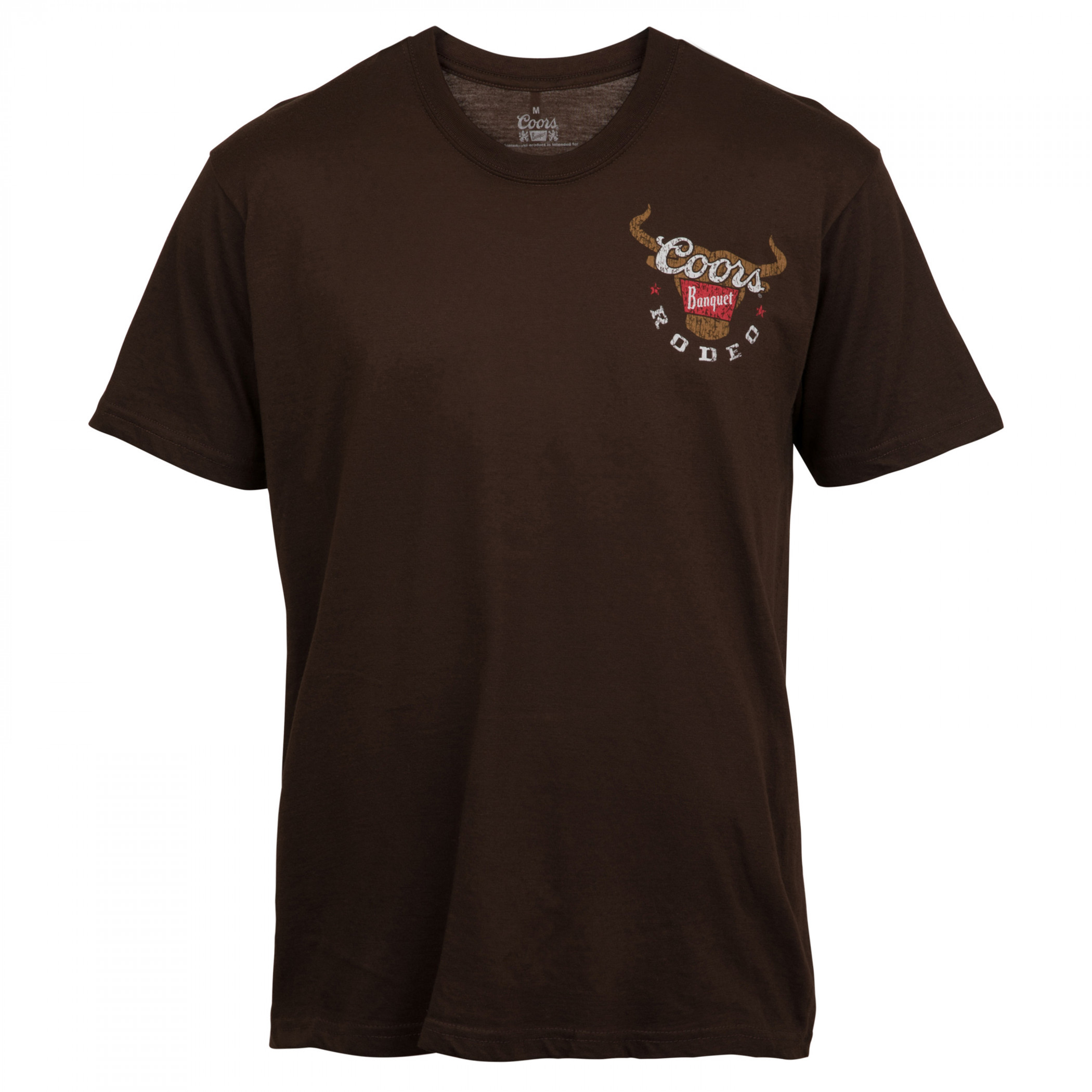 Coors Banquet Rodeo Logo Brown Colorway Front and Back Print T-Shirt