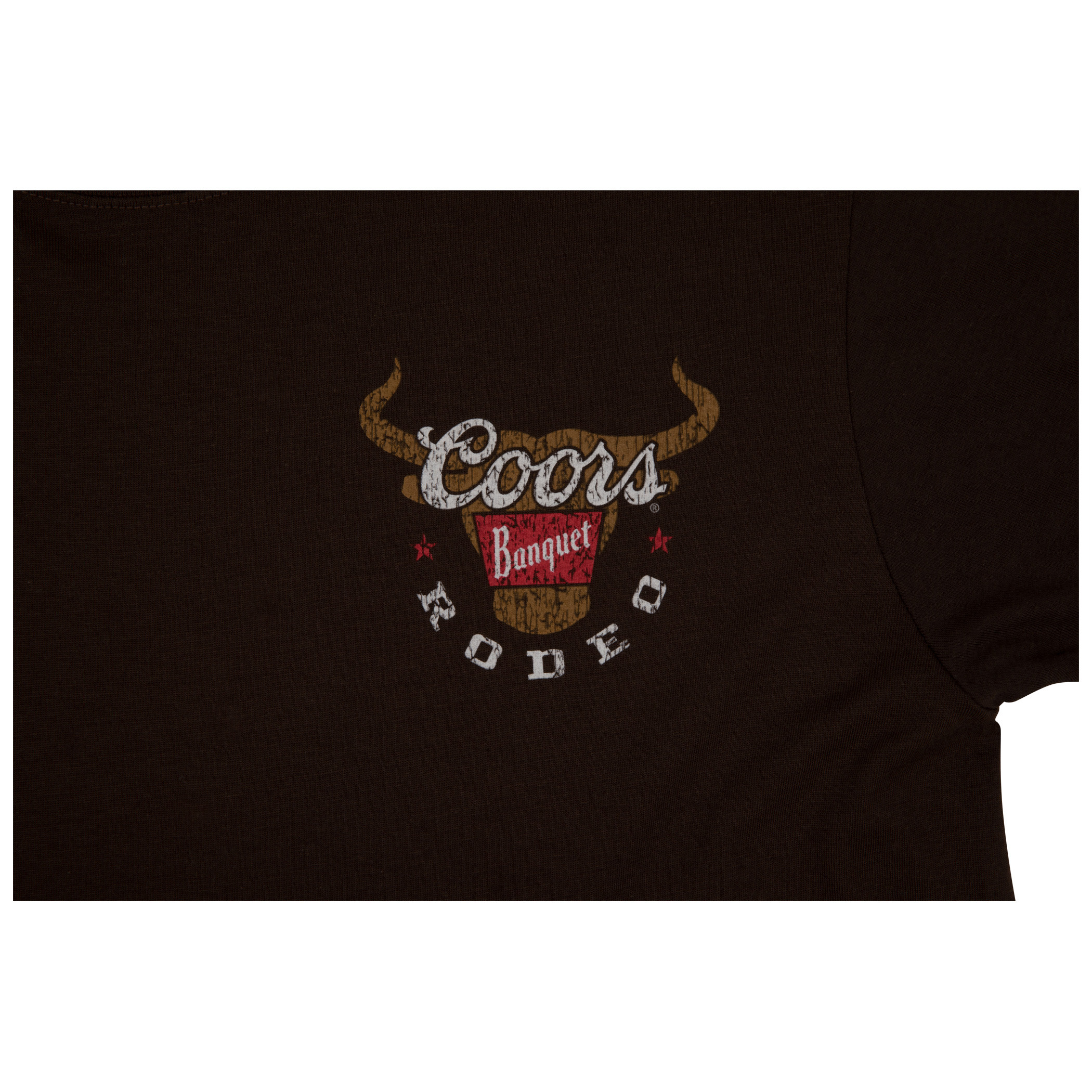 Coors Banquet Rodeo Logo Brown Colorway Front and Back Print T-Shirt