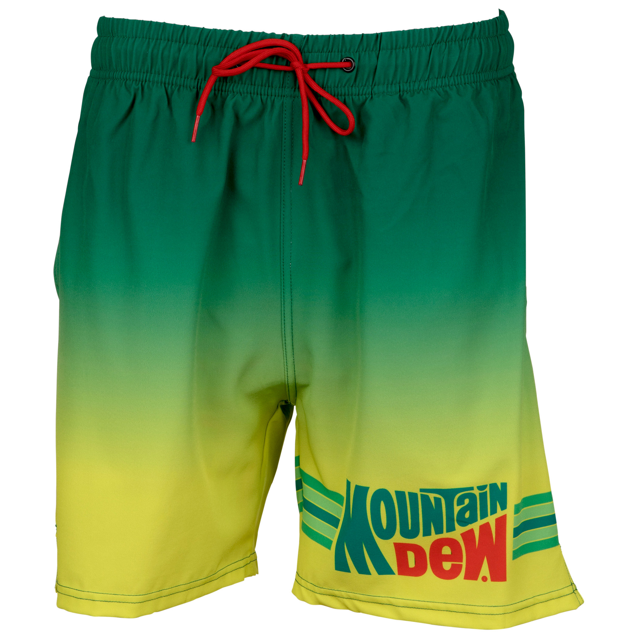 Mountain Dew Retro Logo 6' Inseam Lined Swim Trunks