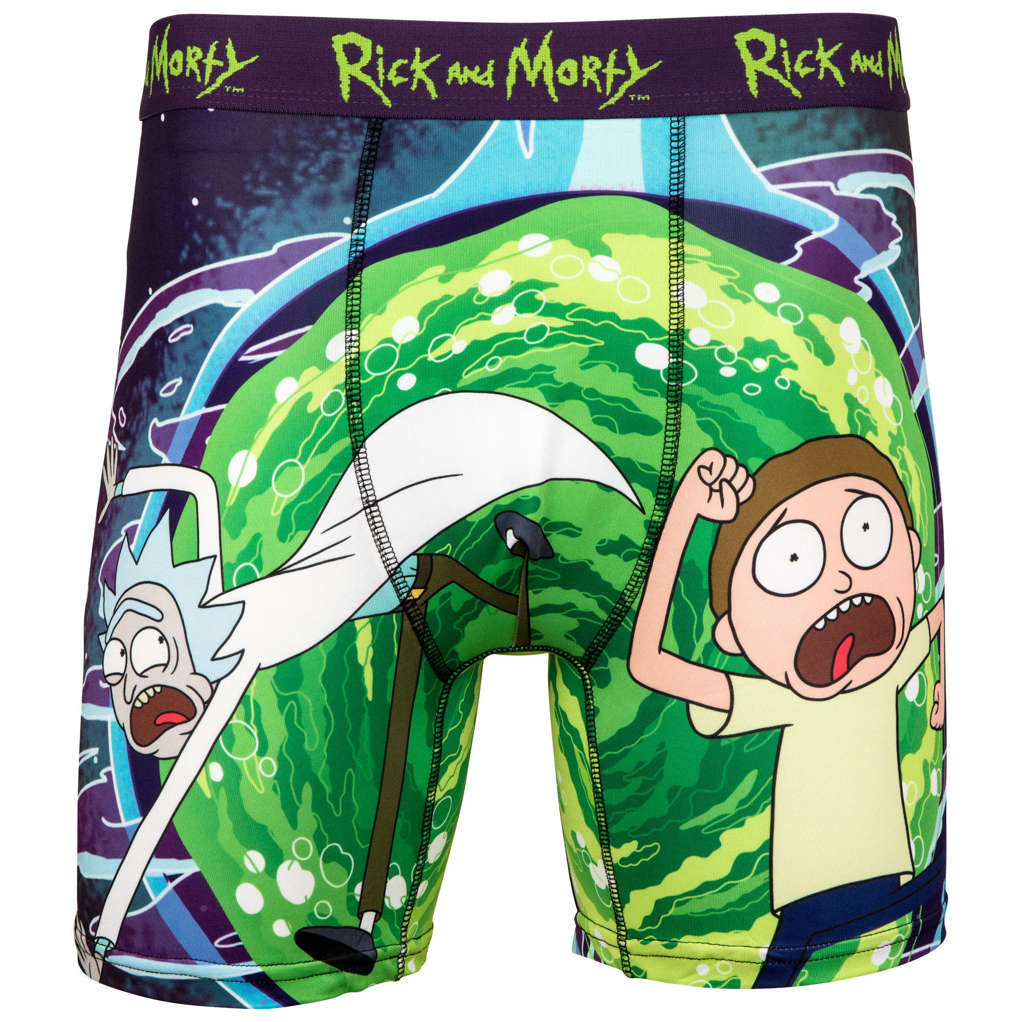 Rick and Morty Chased Out The Portal Boxer Briefs, Multi-Color
