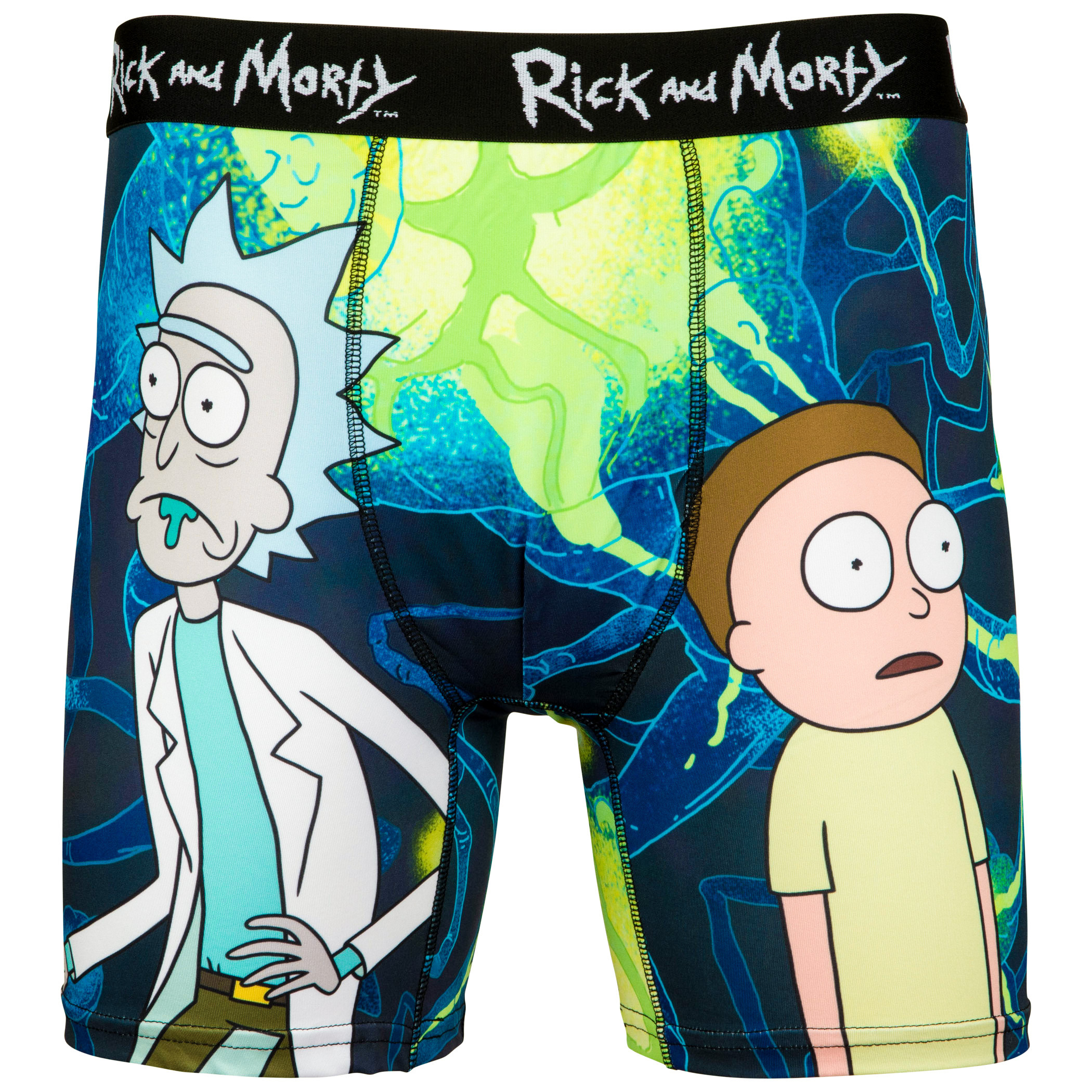 Rick and Morty Disbelief Boxer Briefs, Multi-Color