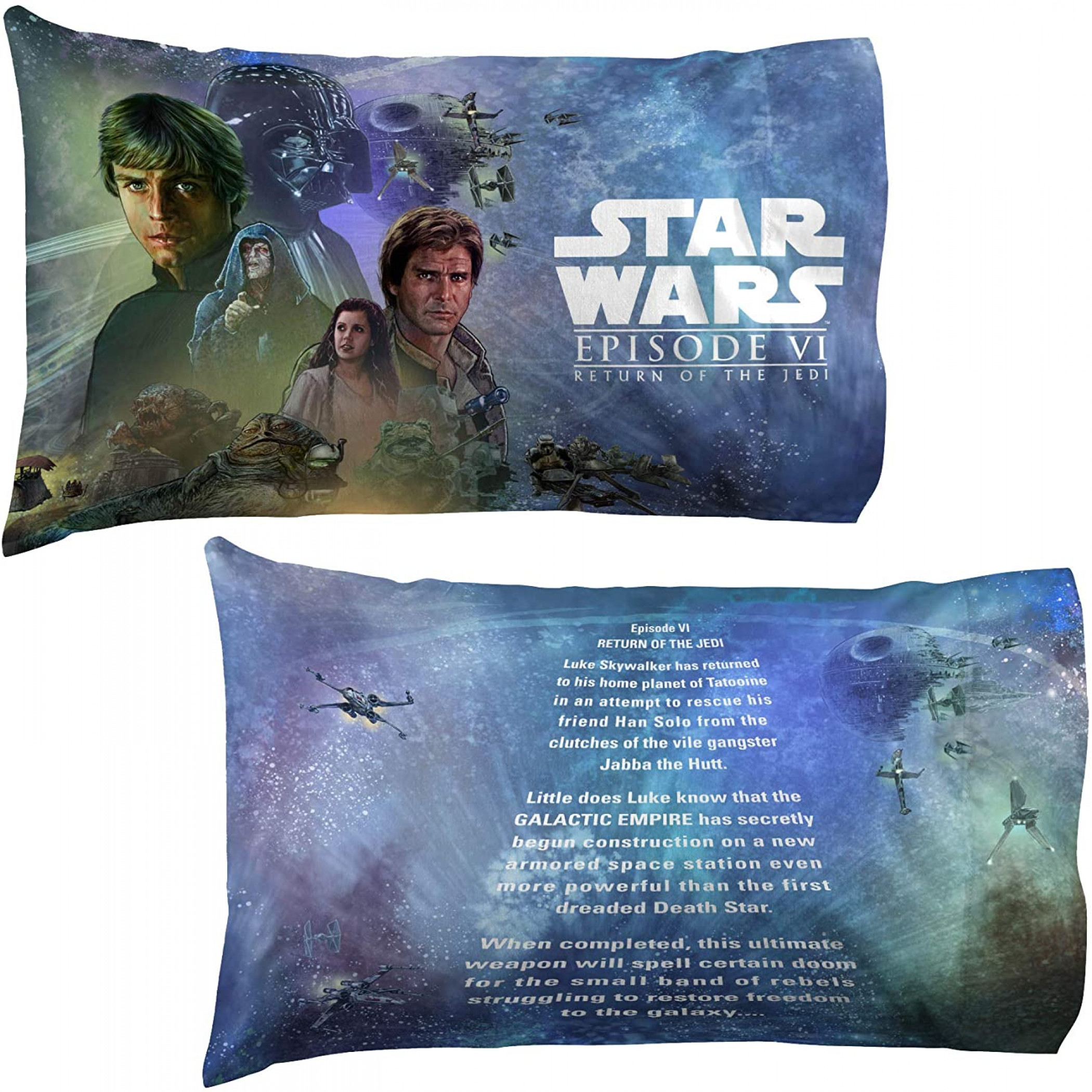 Star Wars Return of the Jedi 2-Pack Back Pillowcase Set, Multi-Color