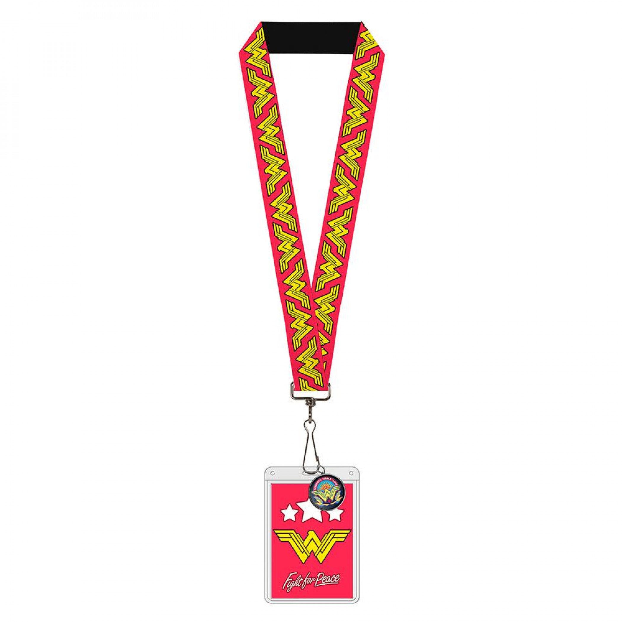 Wonder Woman Logos Lanyard, Red