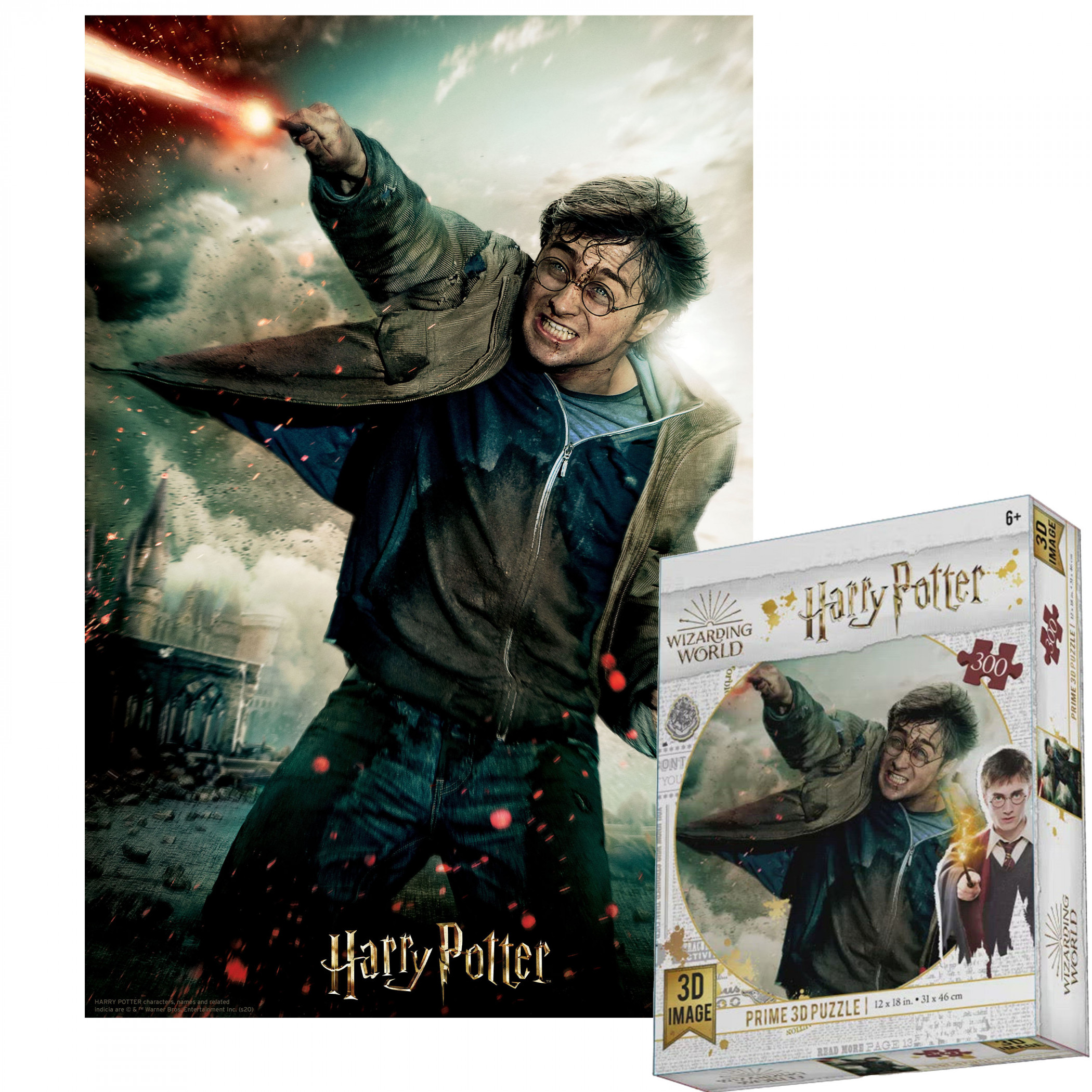Harry Potter Spell Casting 3D 300pc Jigsaw Puzzle, Multi-Color