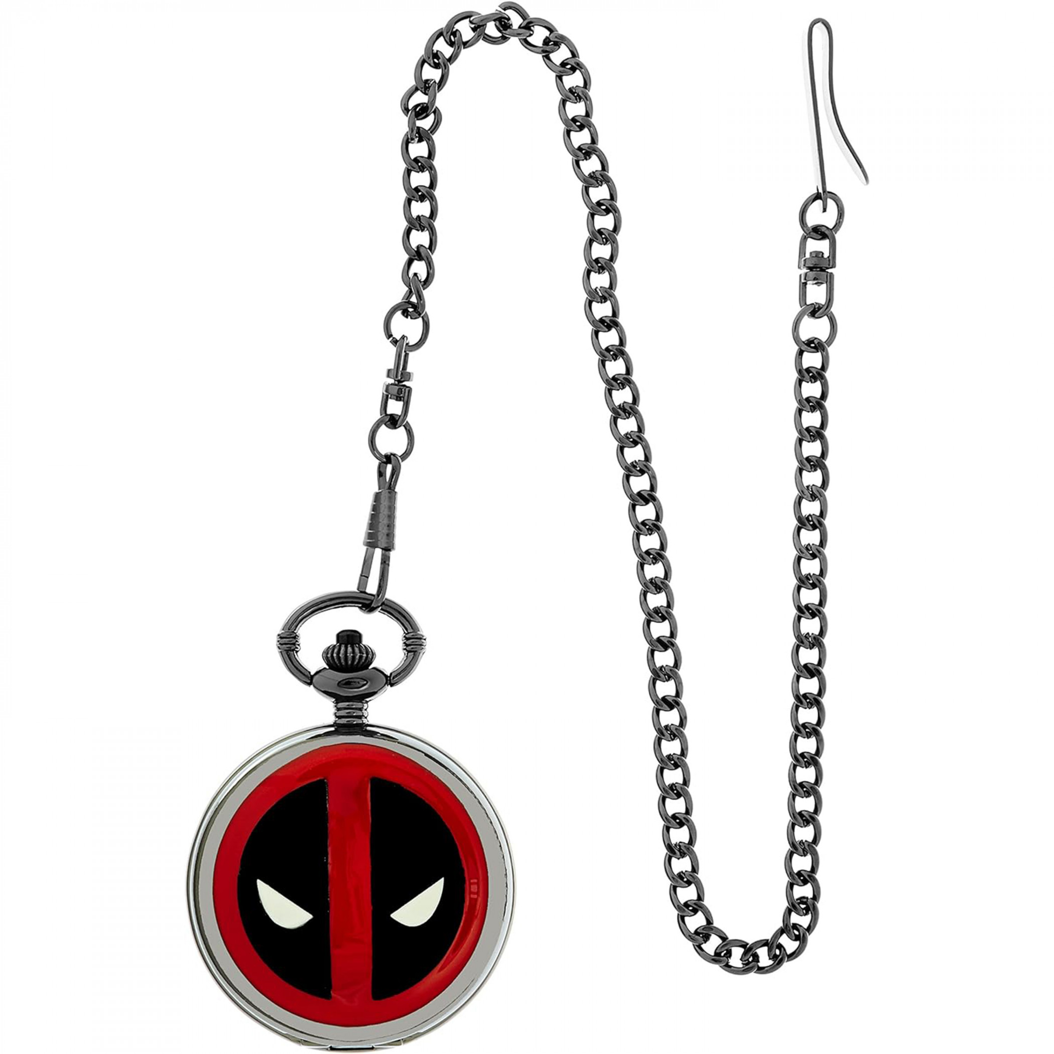 Deadpool Logo Cover Pocket Watch, Multi-Color