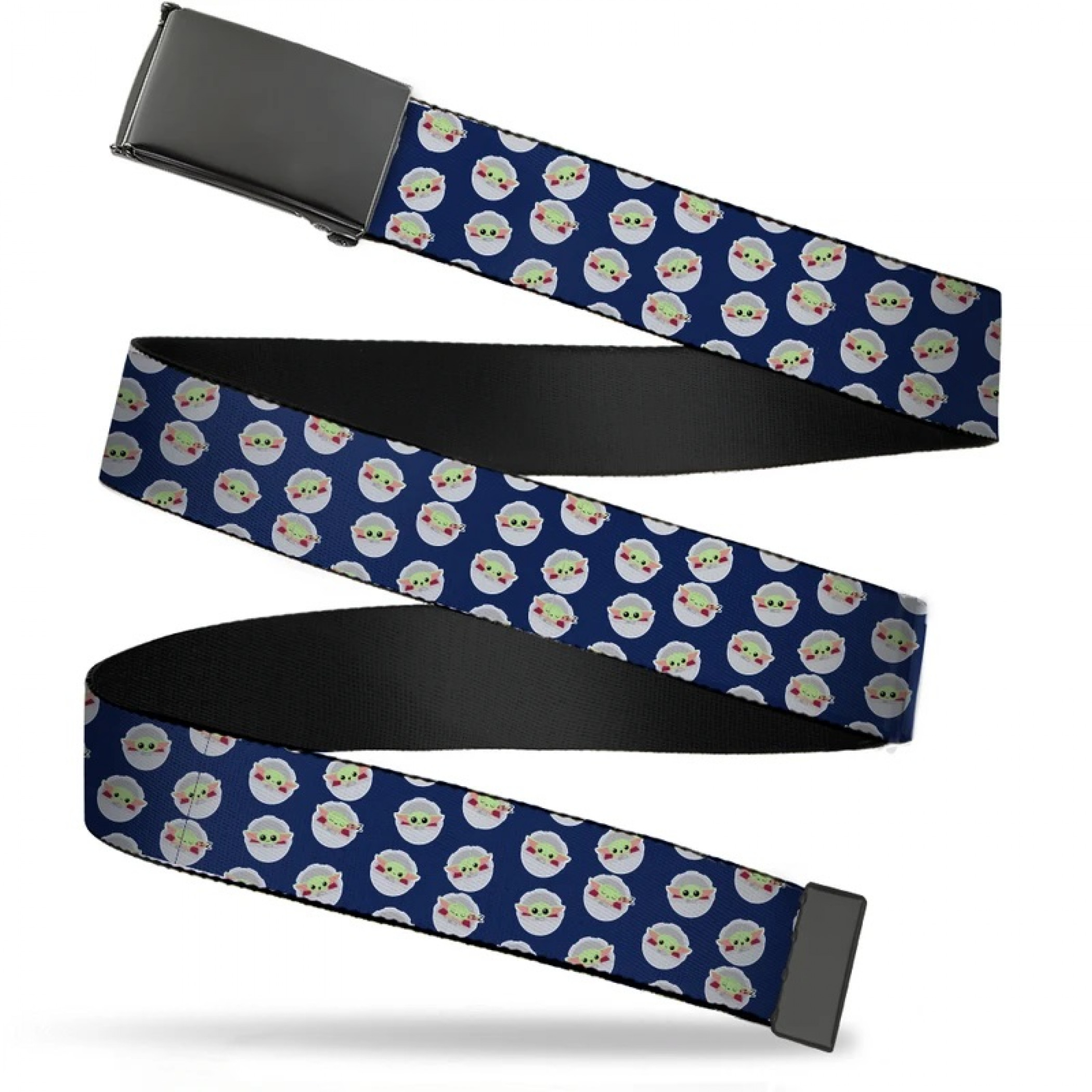 Star Wars The Child Grogu Chibi Pod Poses Scattered Webbing Belt, Blue