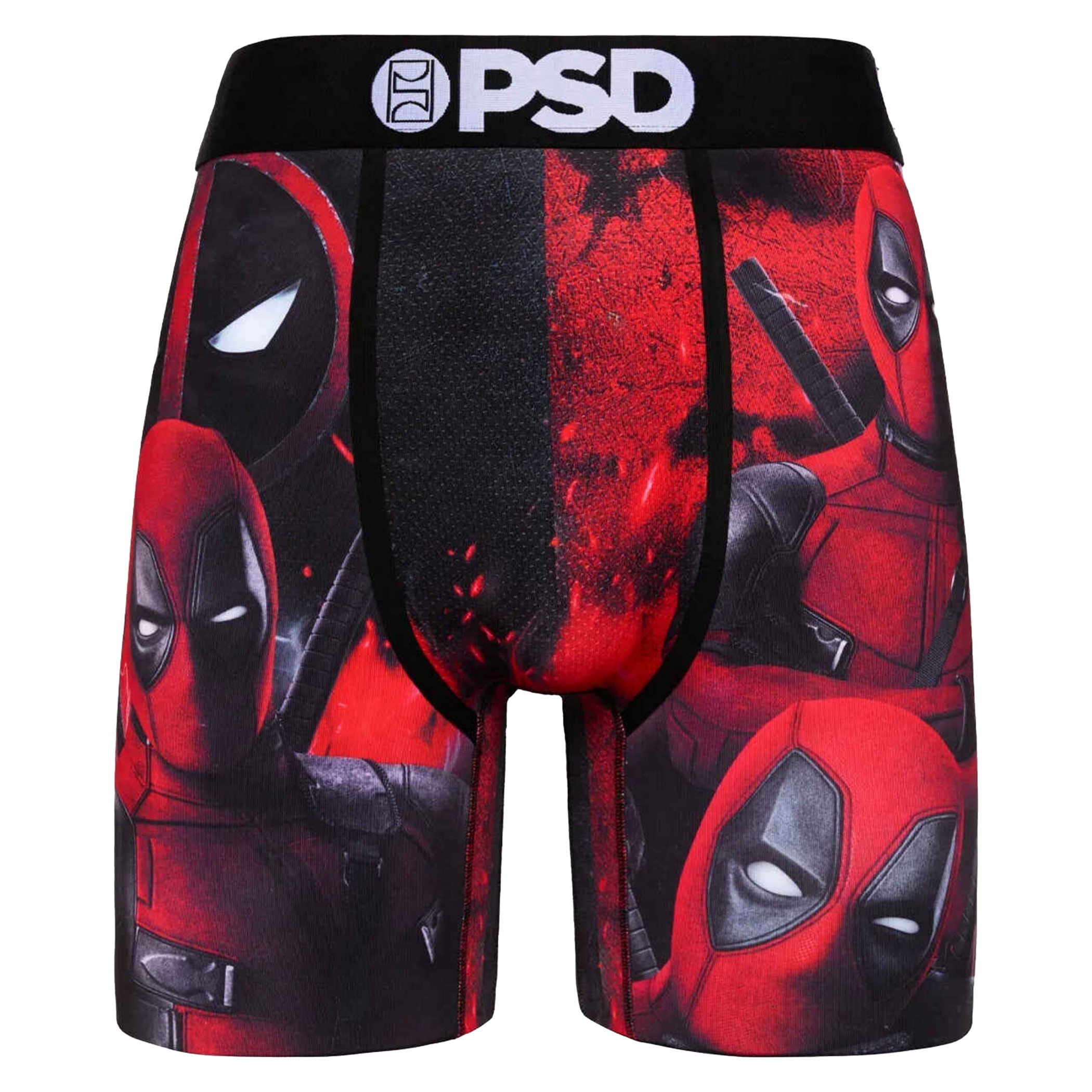 Deadpool Black and Red Collage PSD Boxer Briefs, Multi-Color
