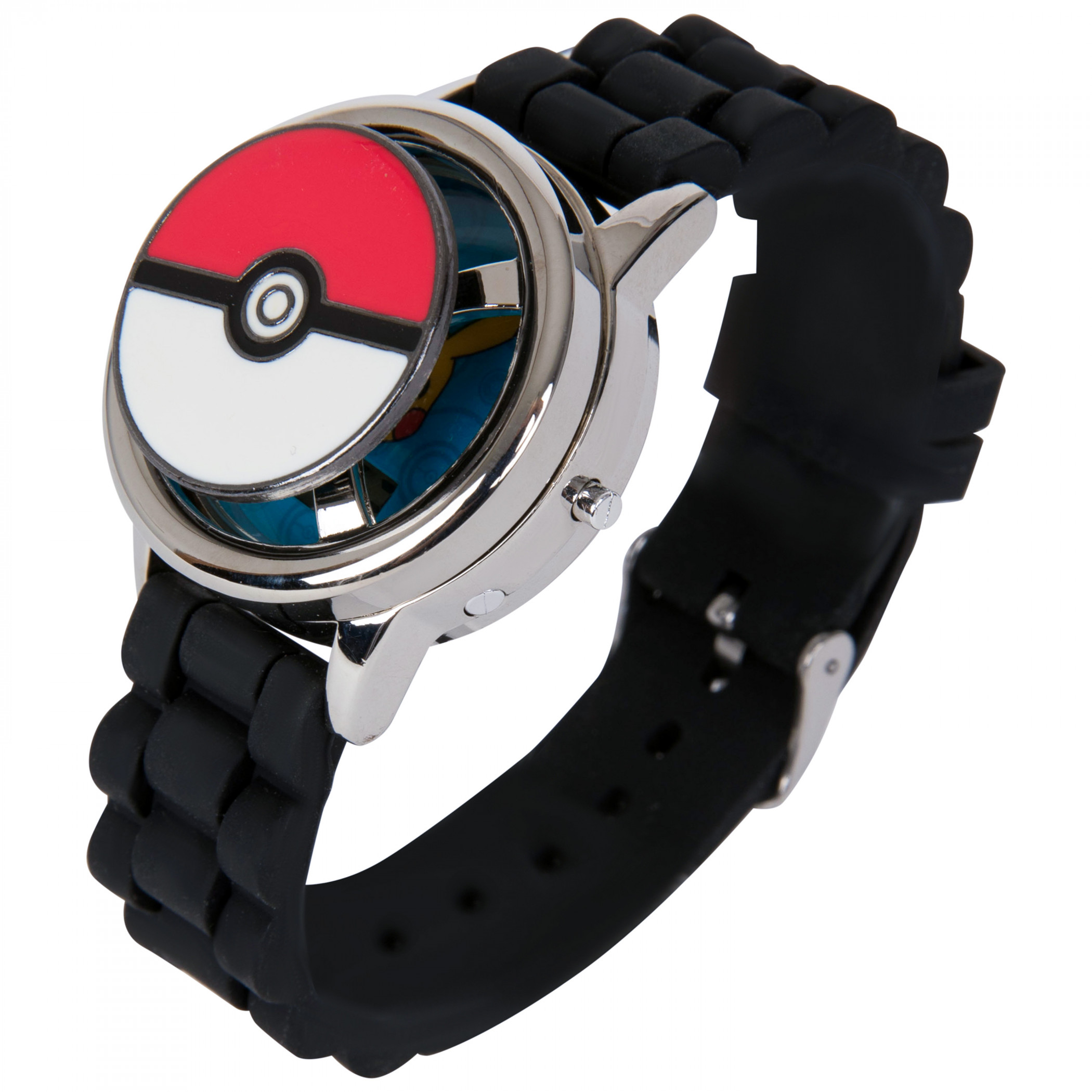 Pokemon Classic Pokeball Watch with Silicone Band, Black