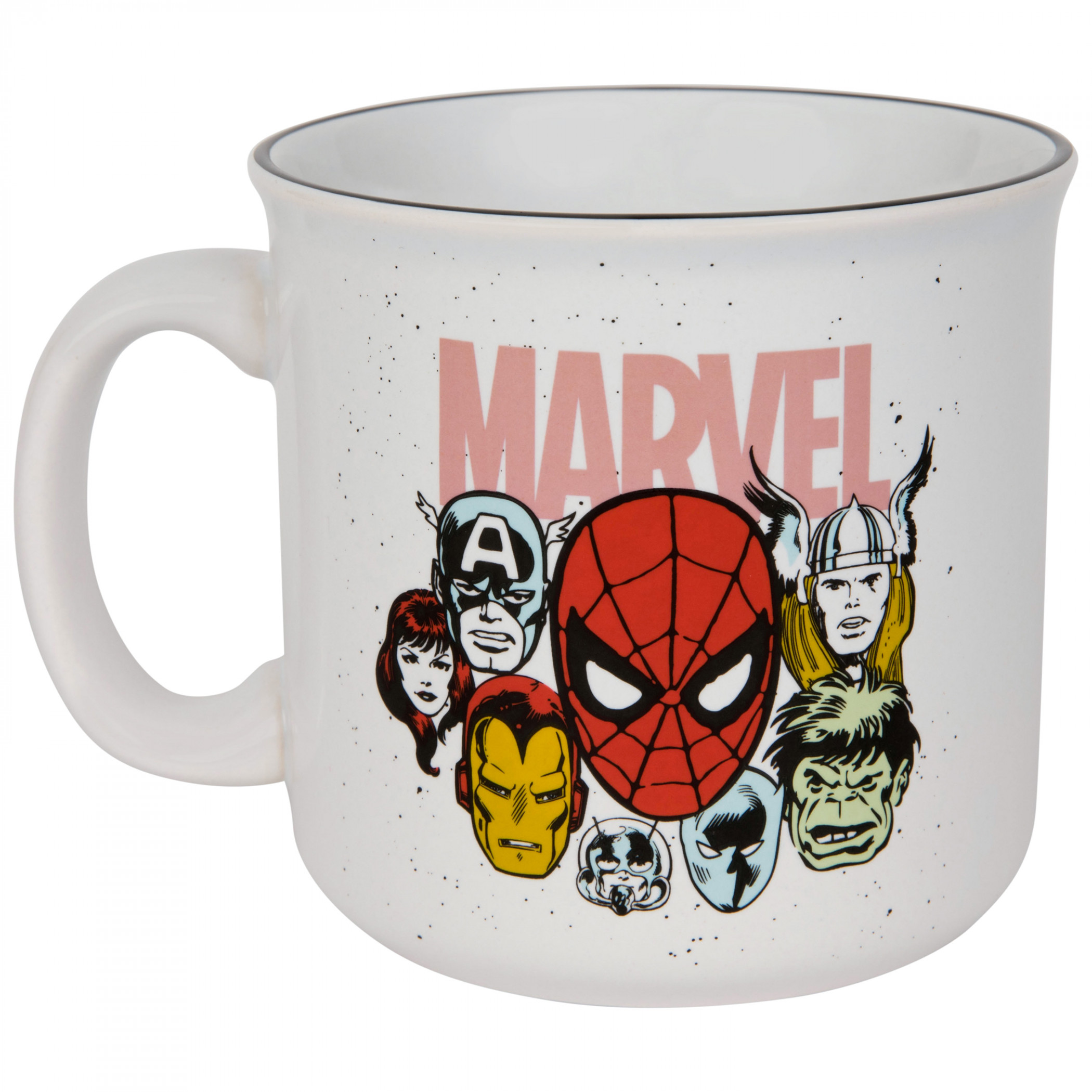 Marvel Avengers Retro Character Art 20 Ounce Camper Mug, White