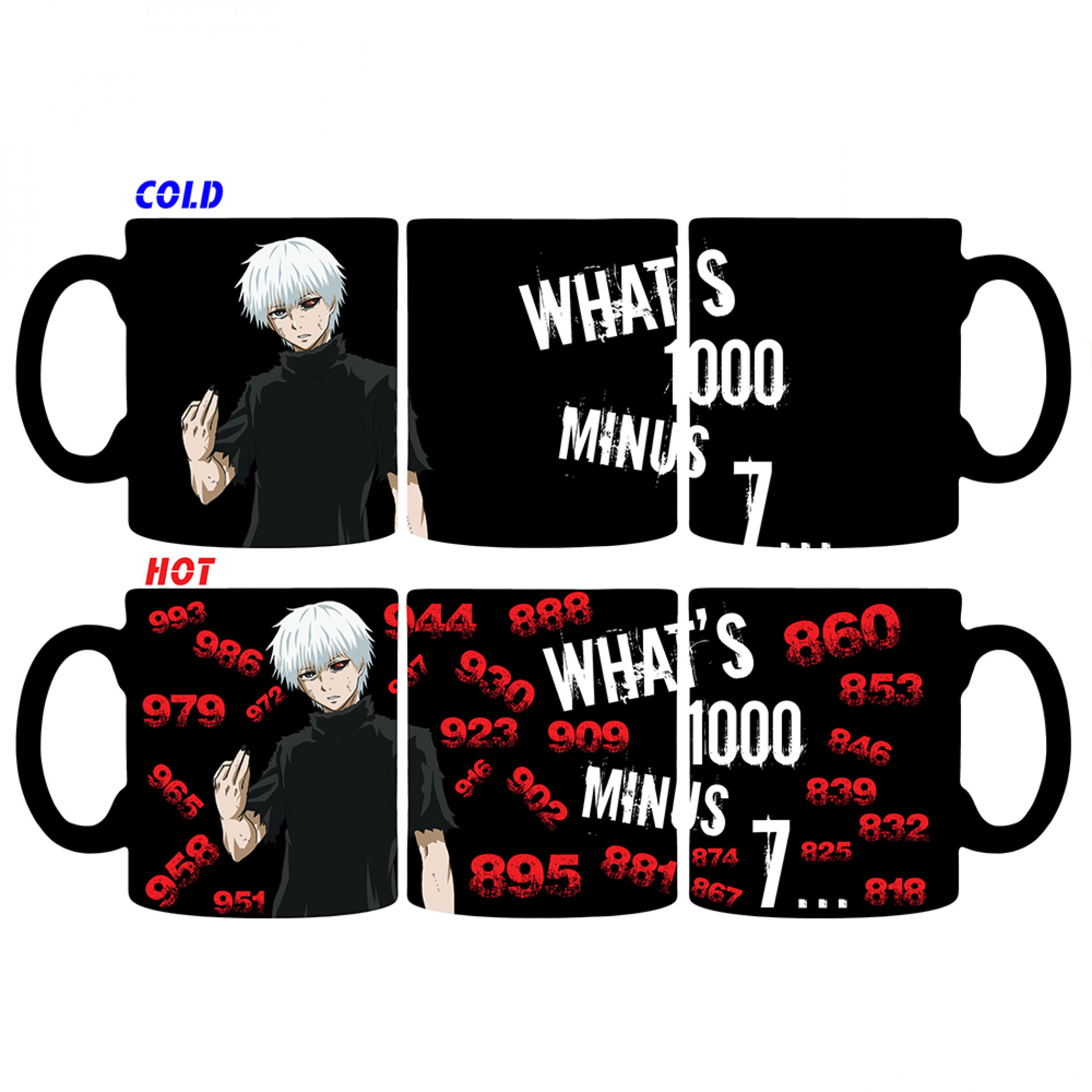 Tokyo Ghoul Kaneki Ken Minus Heat Change Ceramic Mug, Black