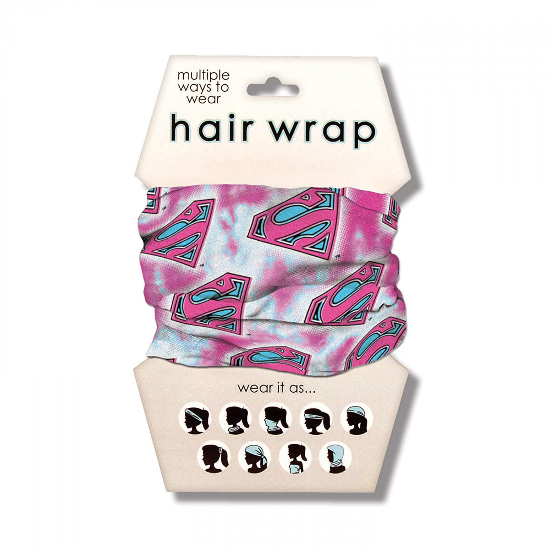Superman Pink Hair Wrap, Pink