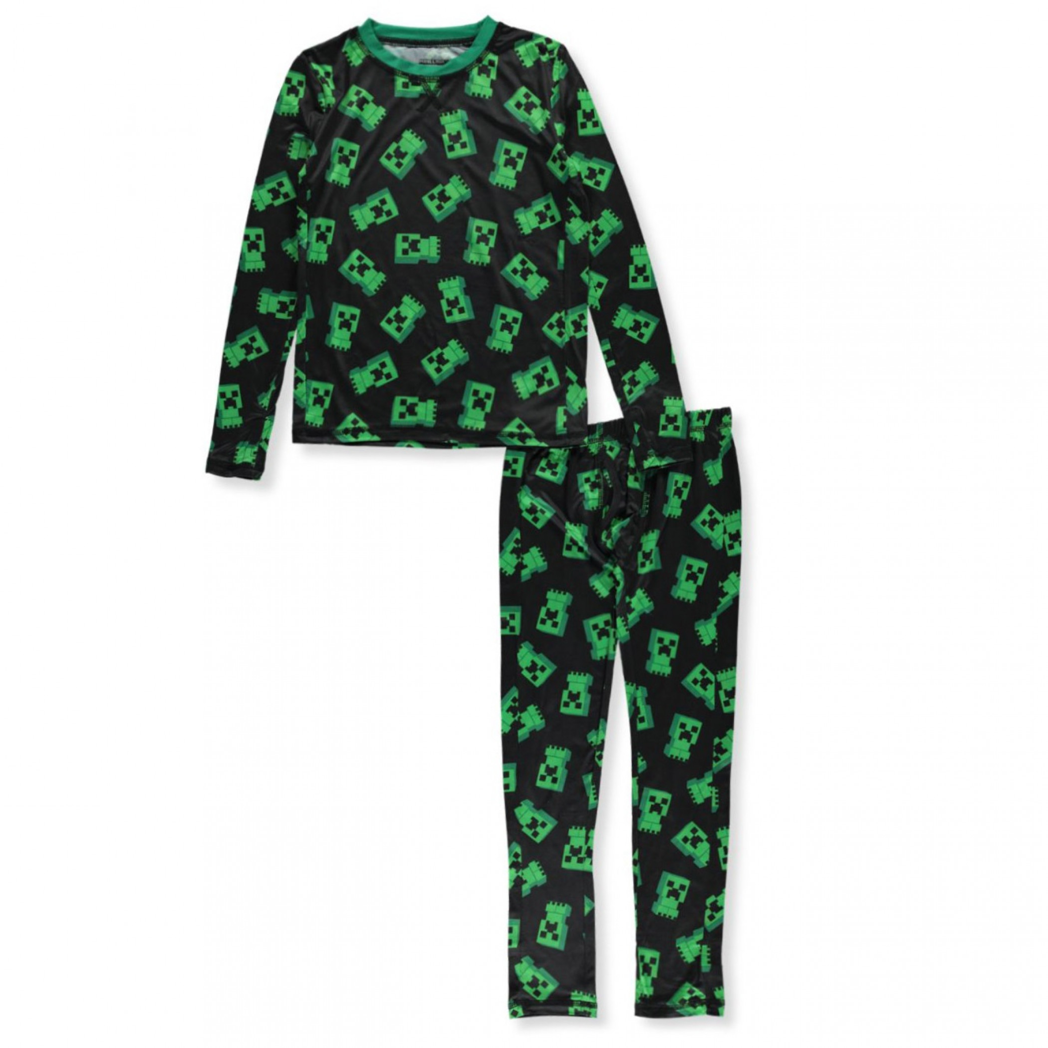 Minecraft Creepers All Around 2-Piece Boy's Pajama Set, Multi-Color