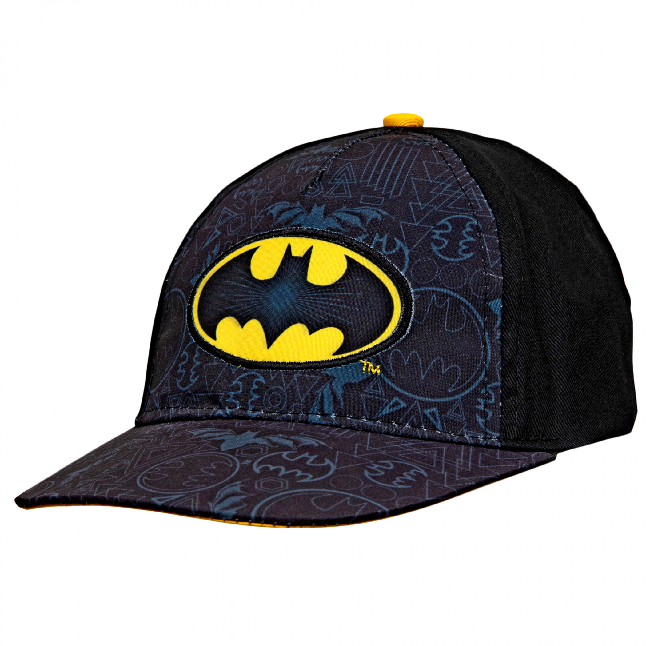 Batman Classic Symbol Youth Snapback Hat, Black