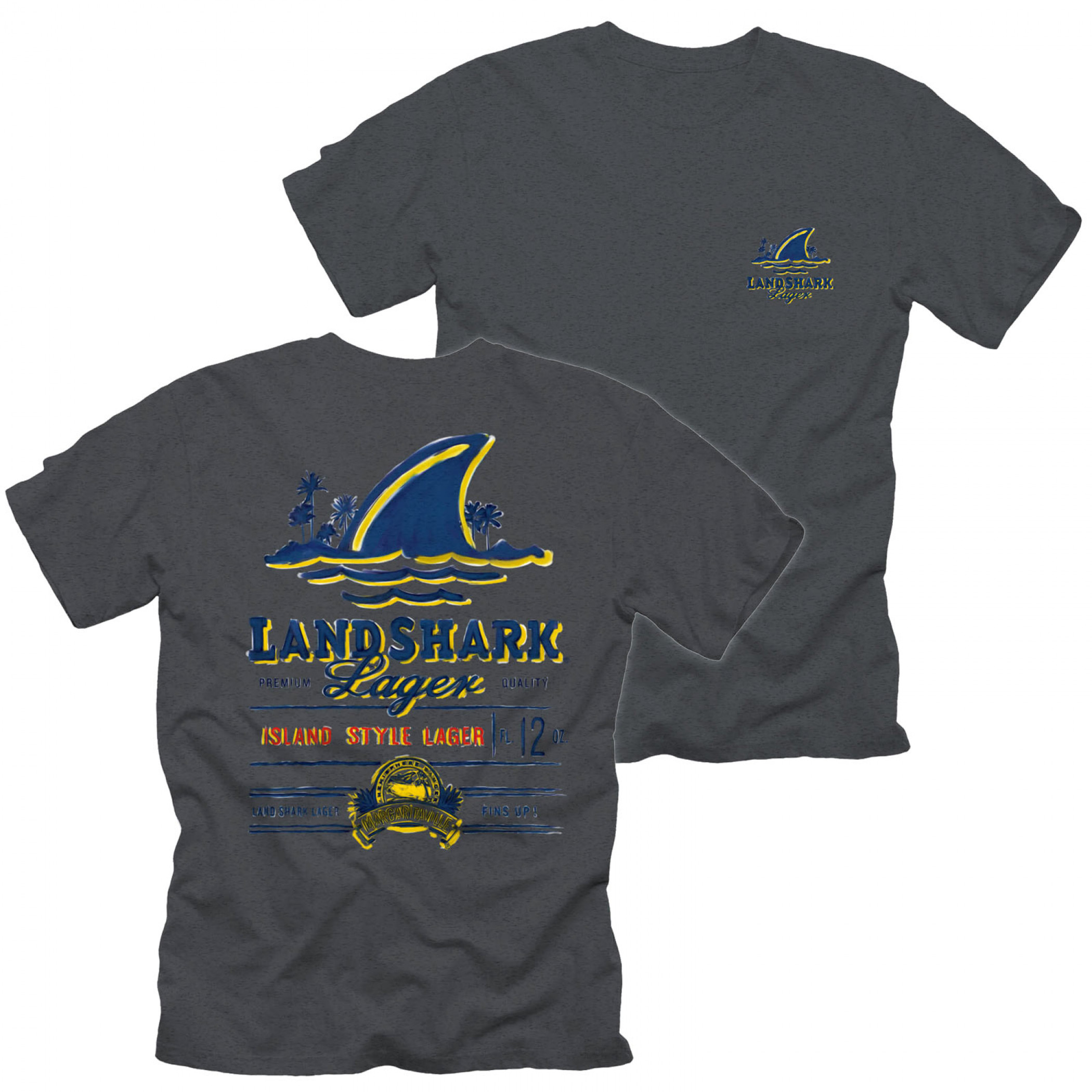 Landshark Lager Label Front and Back Print T-Shirt