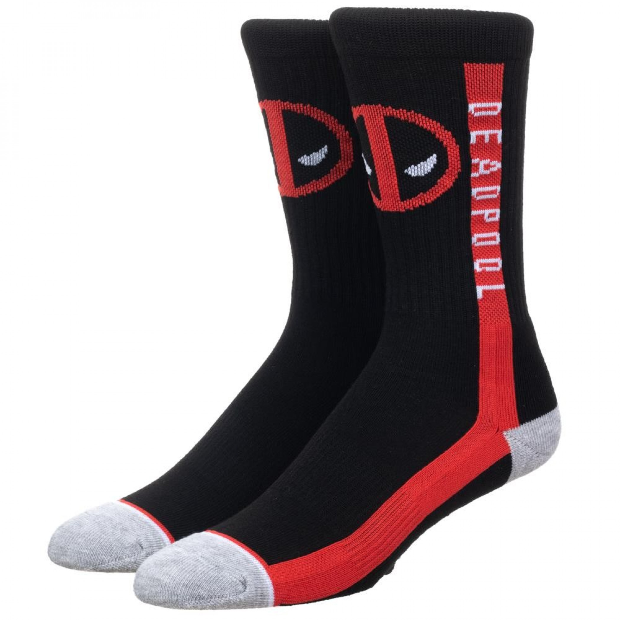 Deadpool Athletic Men's Crew Socks, Black