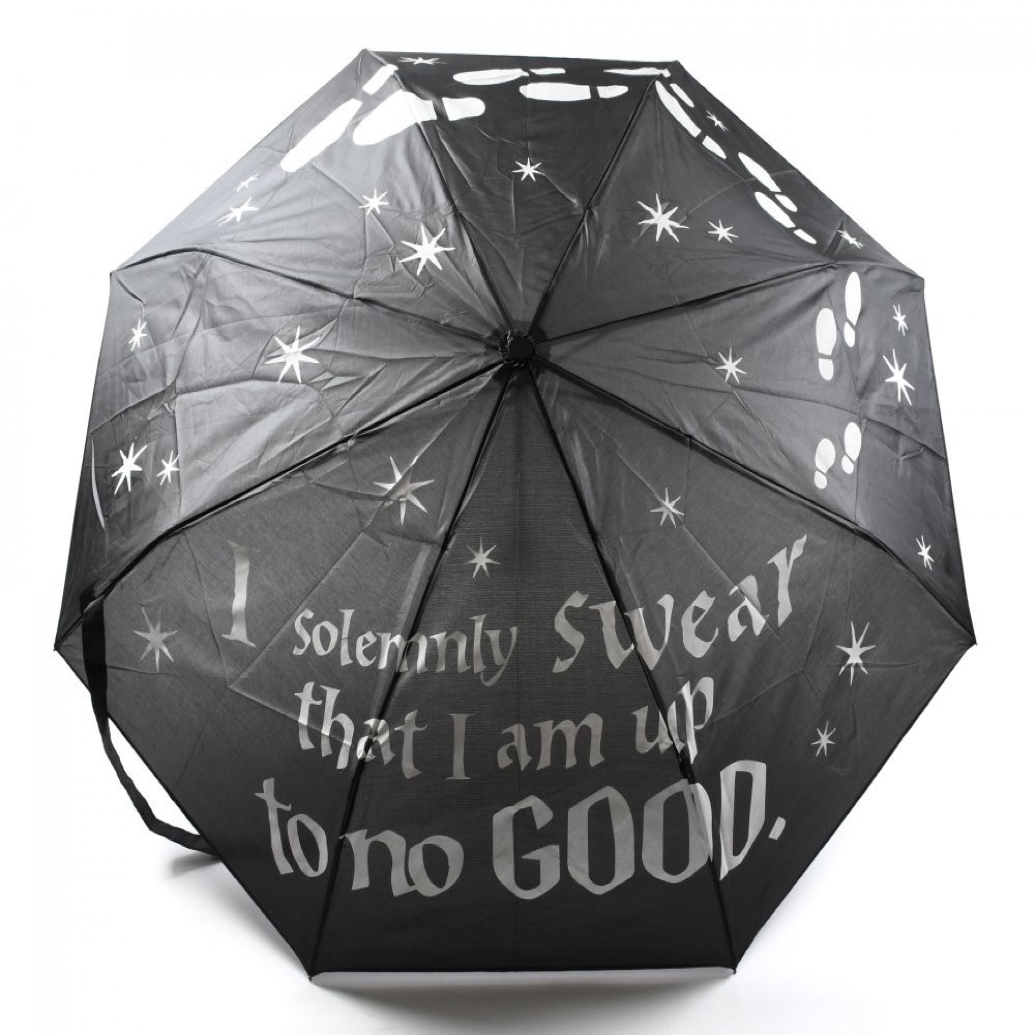 Harry Potter Marauder's Map Color-Changing Umbrella, Black