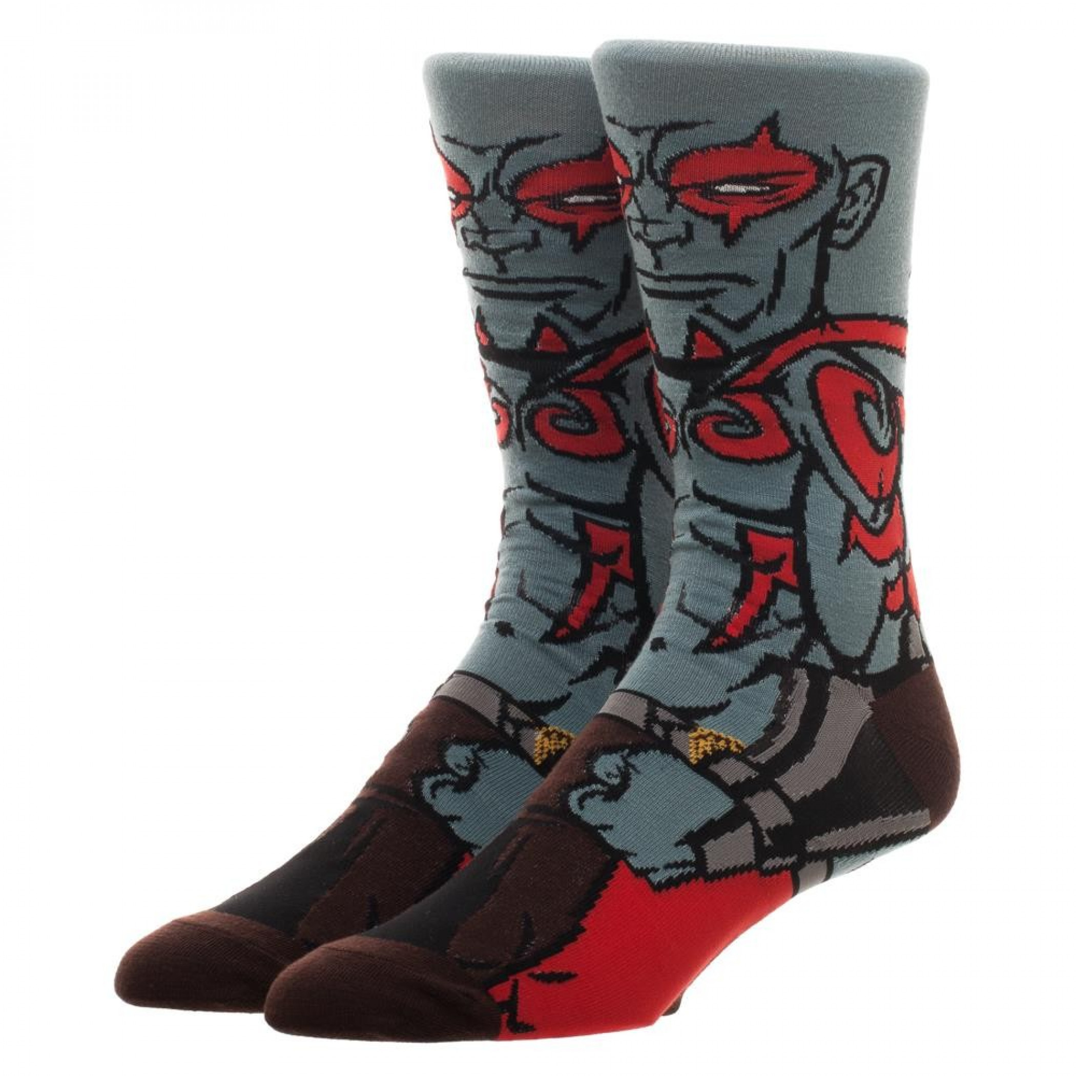 Marvel Guardians of the Galaxy Drax 360 Character Crew Socks, Multi-Color