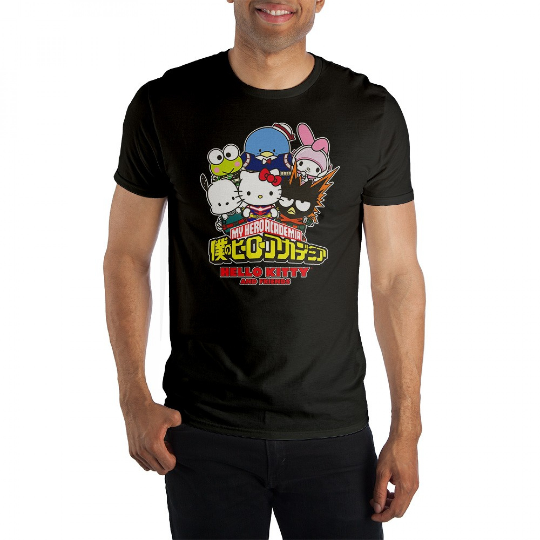 My Hero Academia x Hello Kitty and Friends Crossover T-Shirt, Black