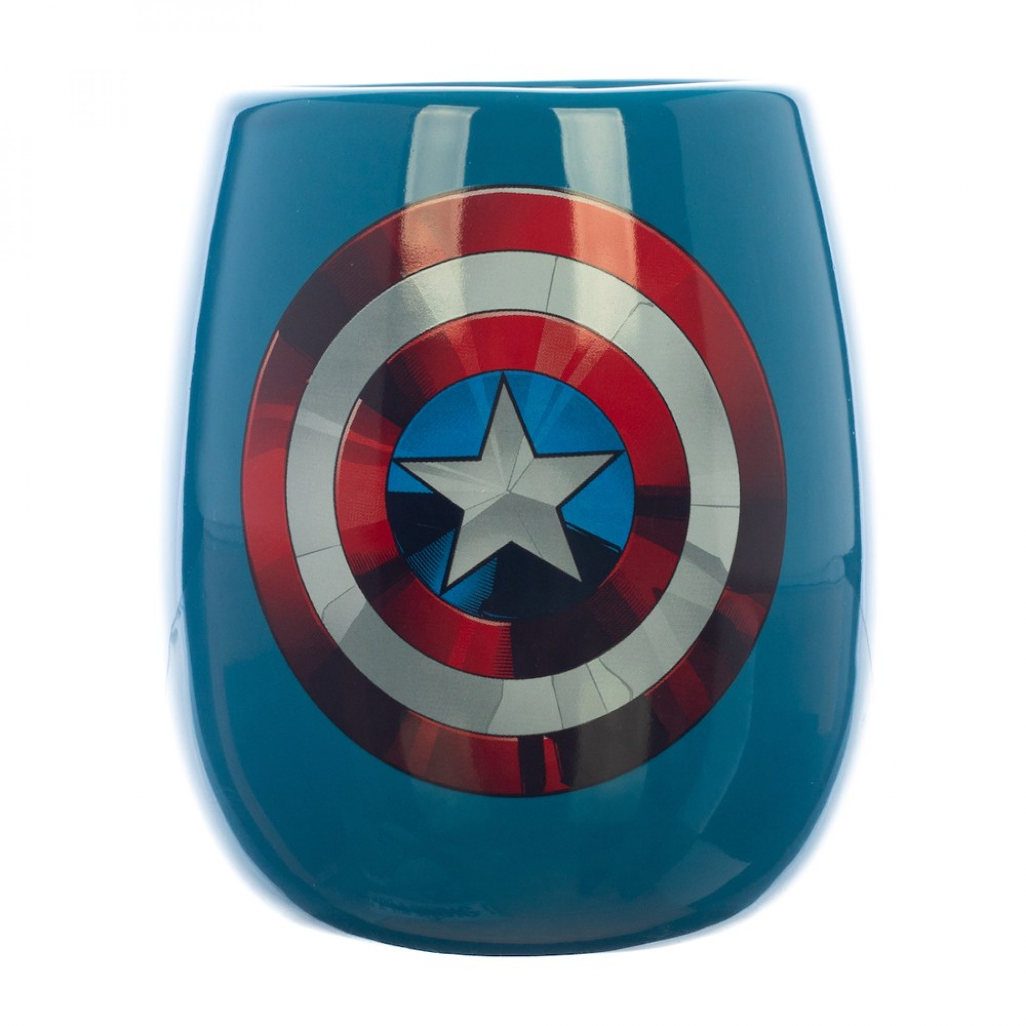 Marvel Captain America Ceramic Contoured Handle Mug, Blue