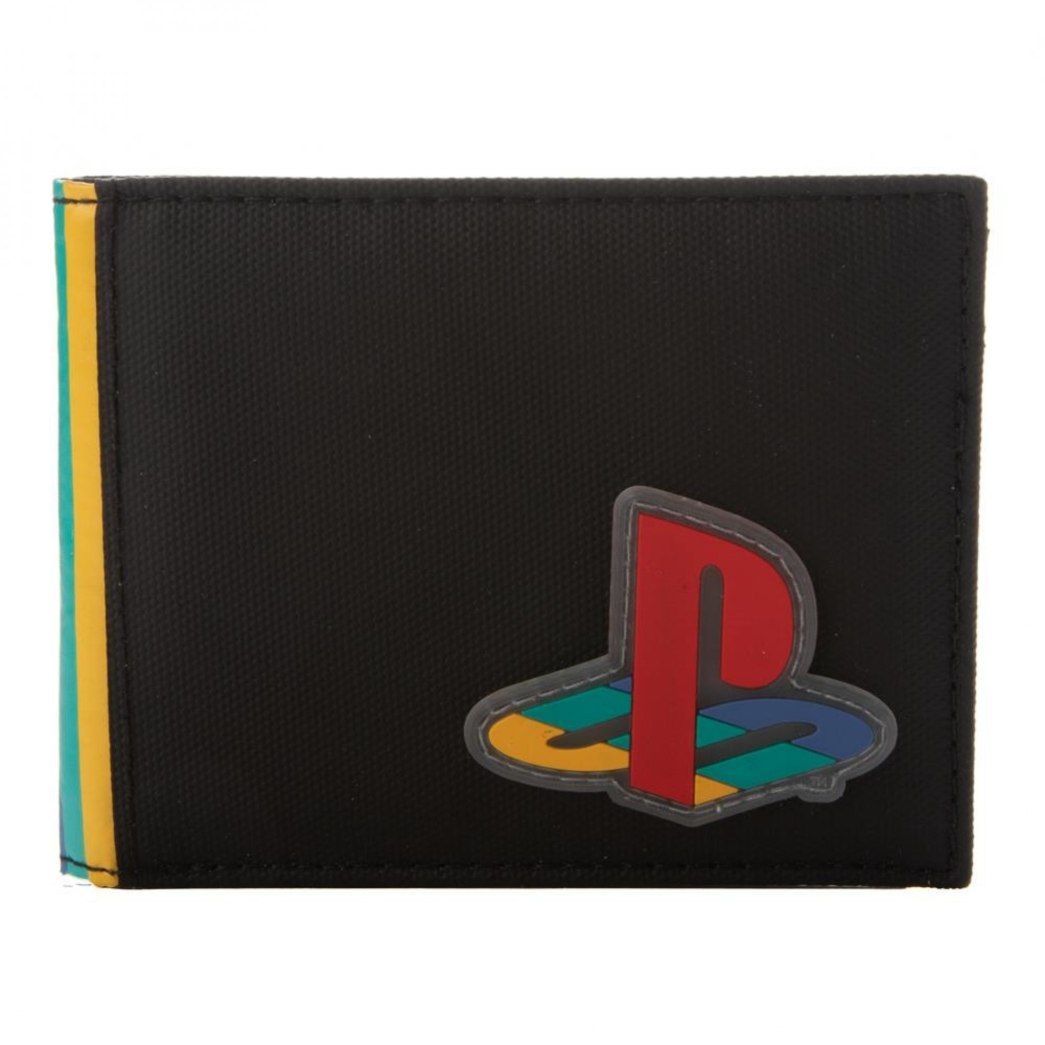PlayStation Rubber Patch Bifold Wallet, Black