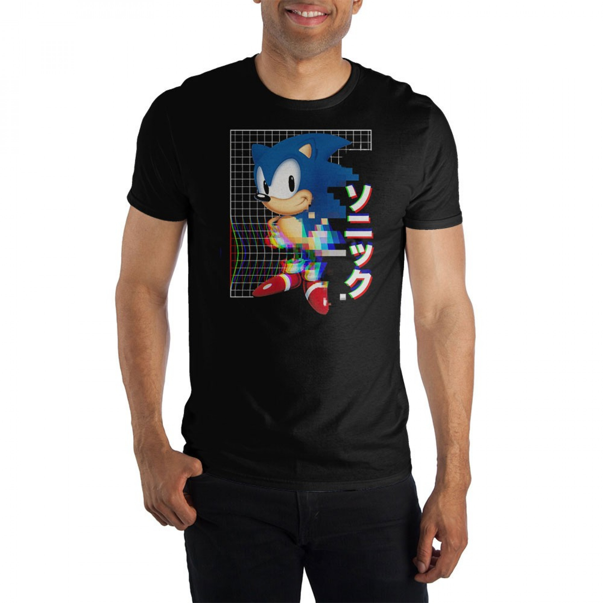 Sonic the Hedgehog Glitch T-shirt, Black