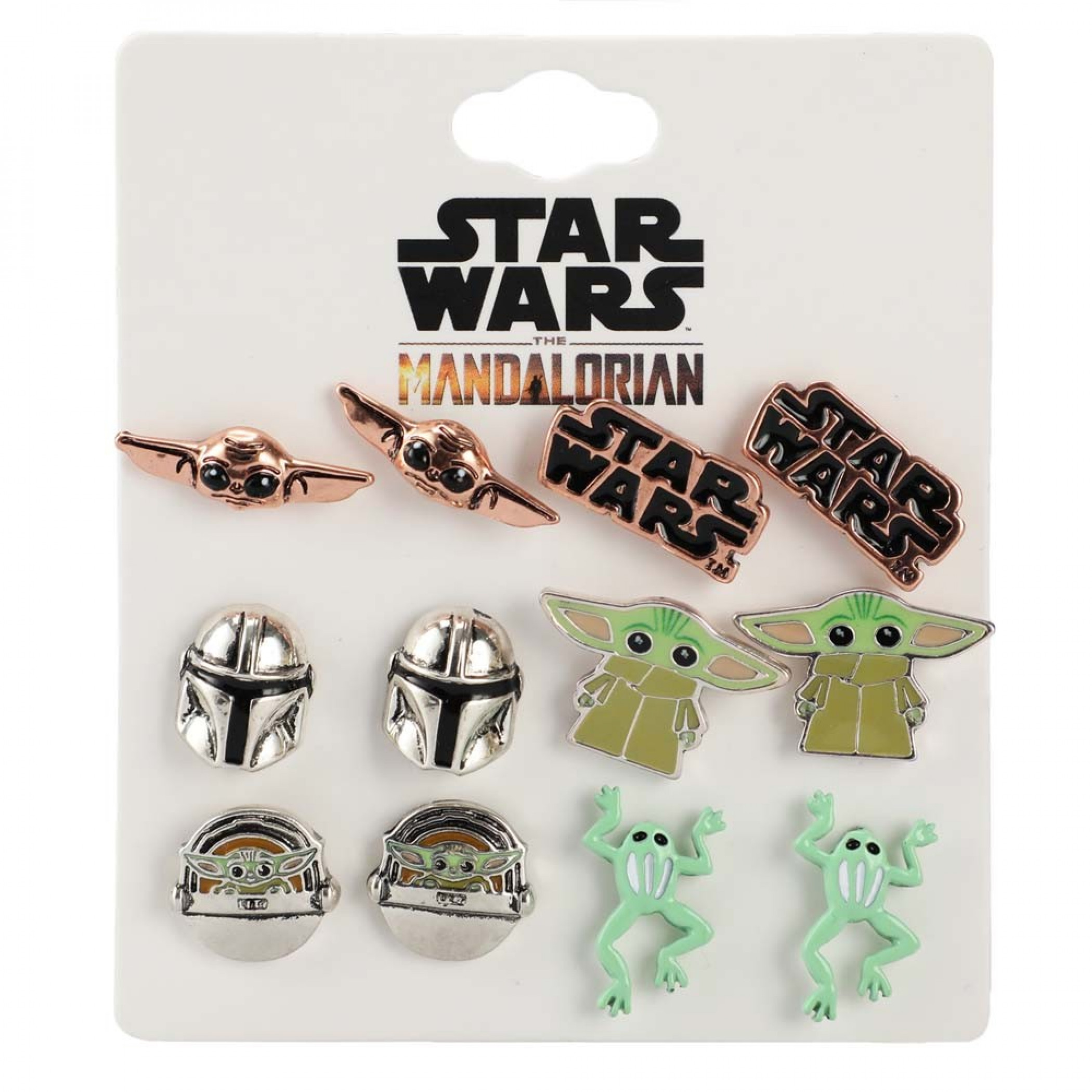 Star Wars The Mandalorian Grogu Stud Earring Set, Multi-Color
