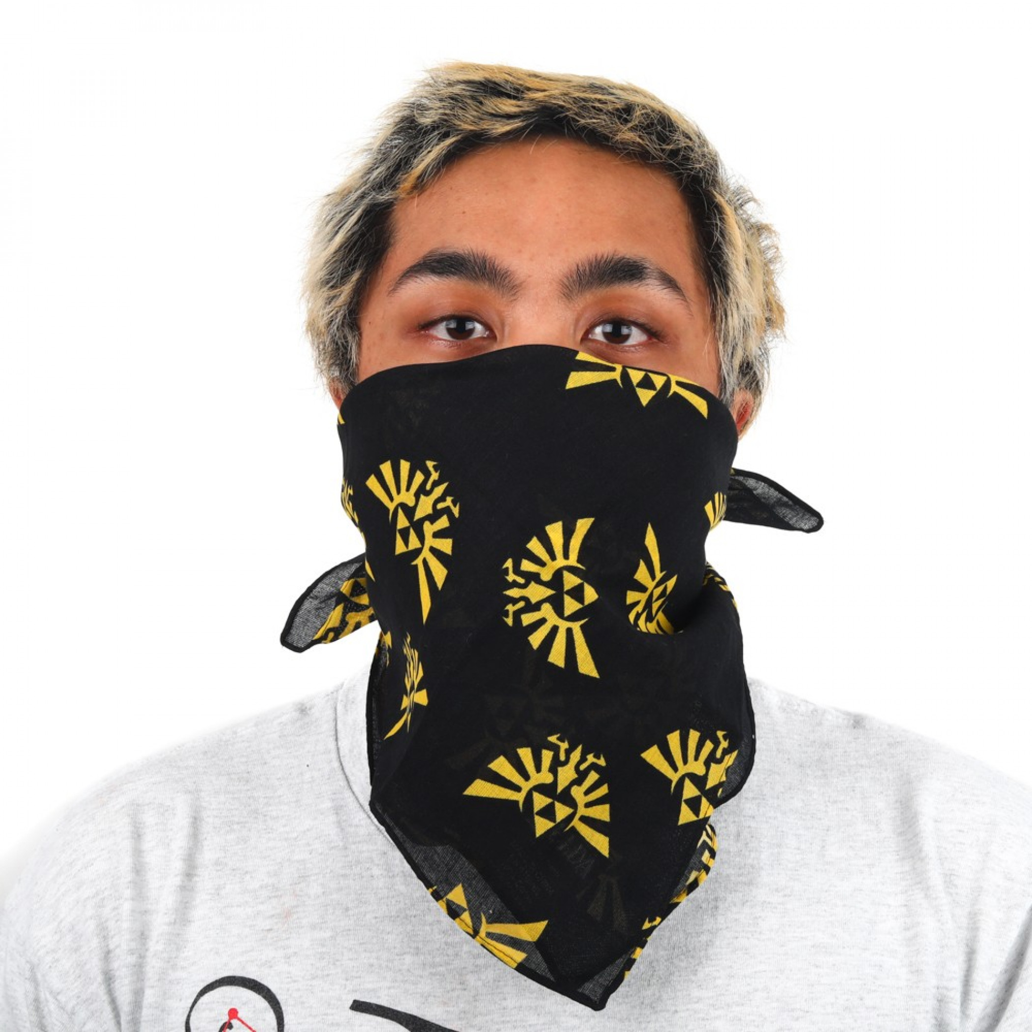 Zelda Symbol All Over Print Lightweight Cotton Bandana, Blue