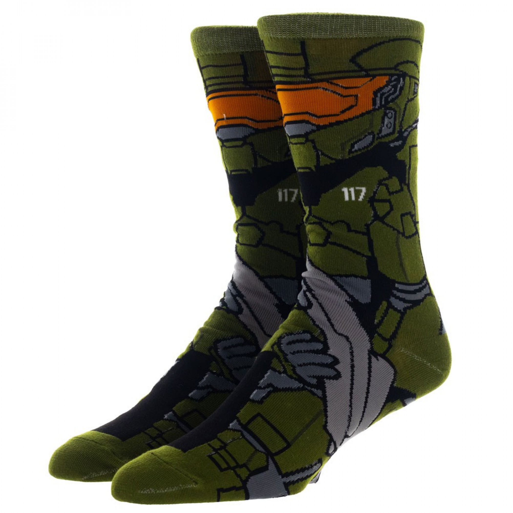 Halo Master Chief 360 Character Crew Socks, Multi-Color