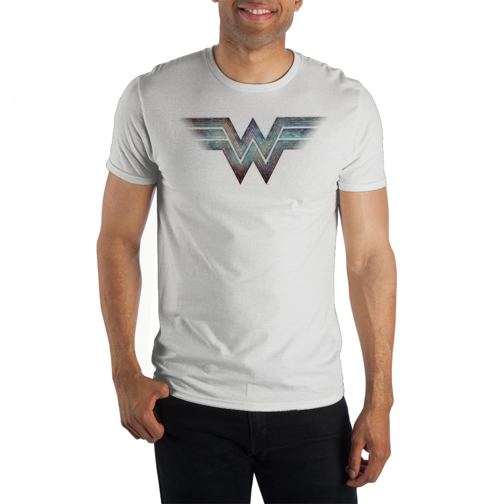 Wonder Woman Ombre Movie Logo T-Shirt, White