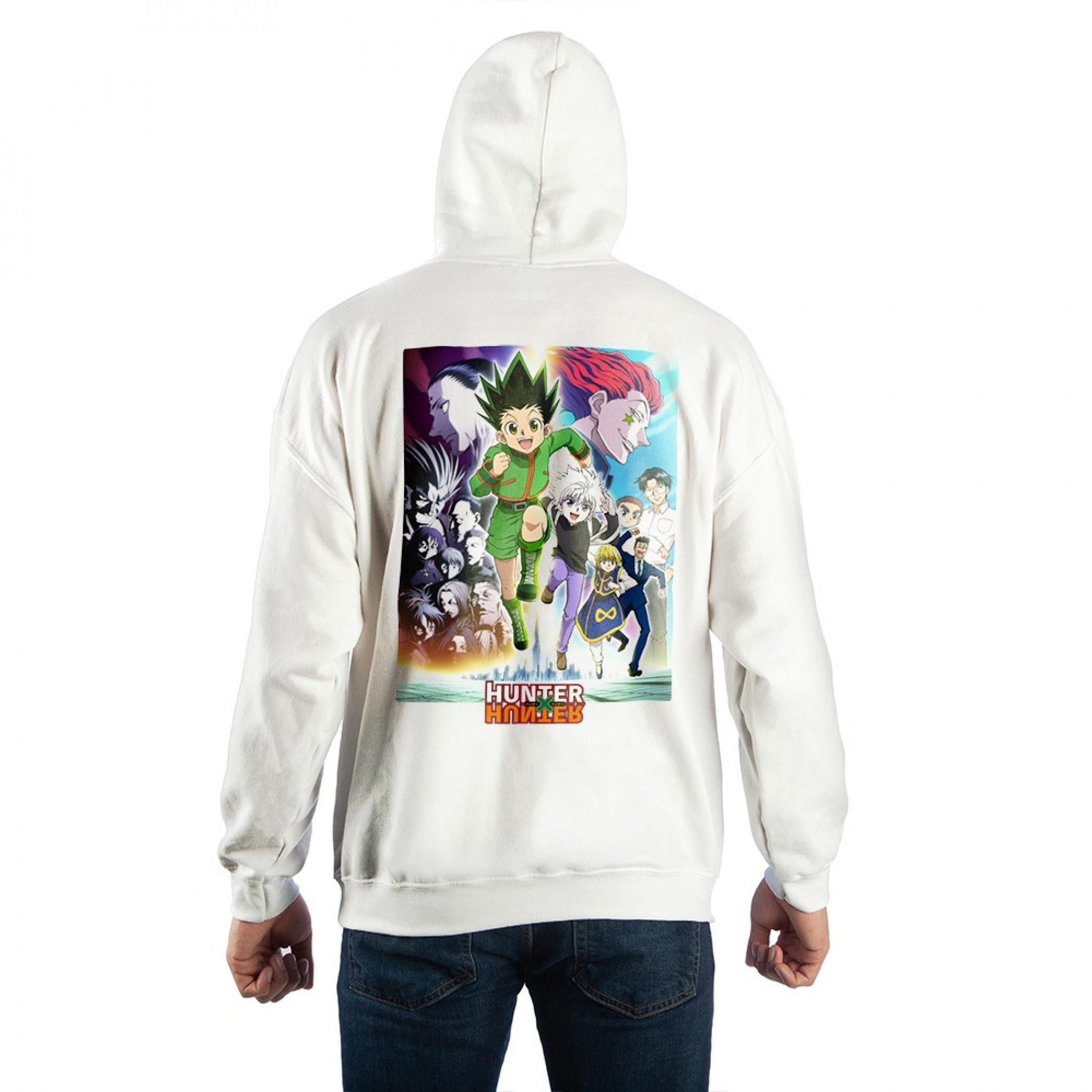 Hunter x Hunter Front And Back Print Hoodie, White