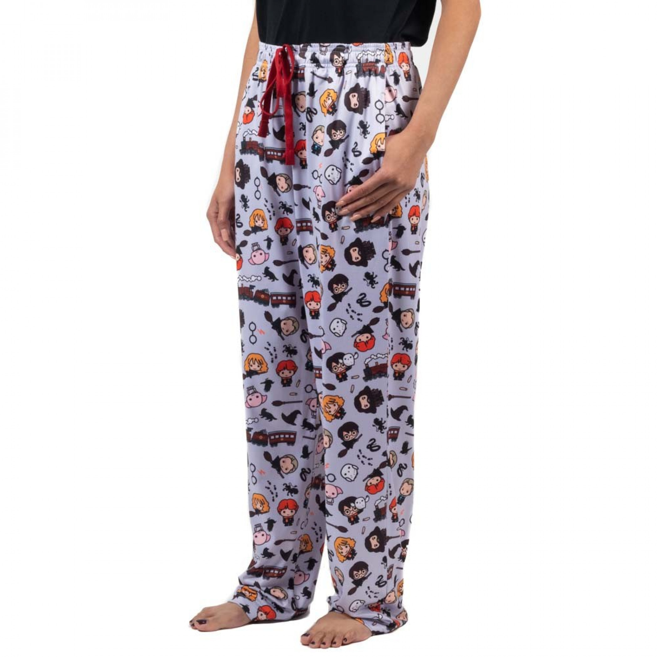 Harry Potter Chibi Characters All-Over Print Juniors Sleep Pants, Multi-Color