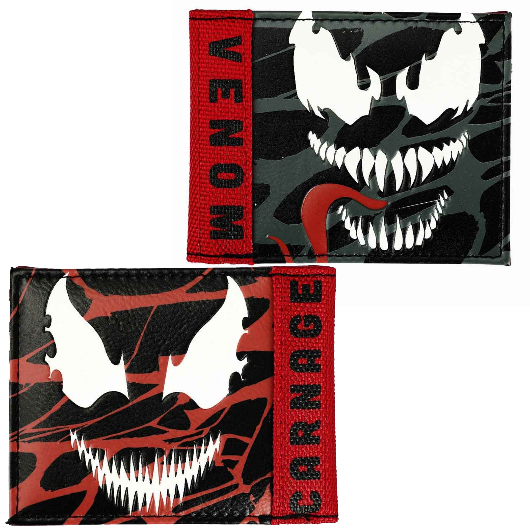 Venom & Carnage Bi-Fold Wallet, Black
