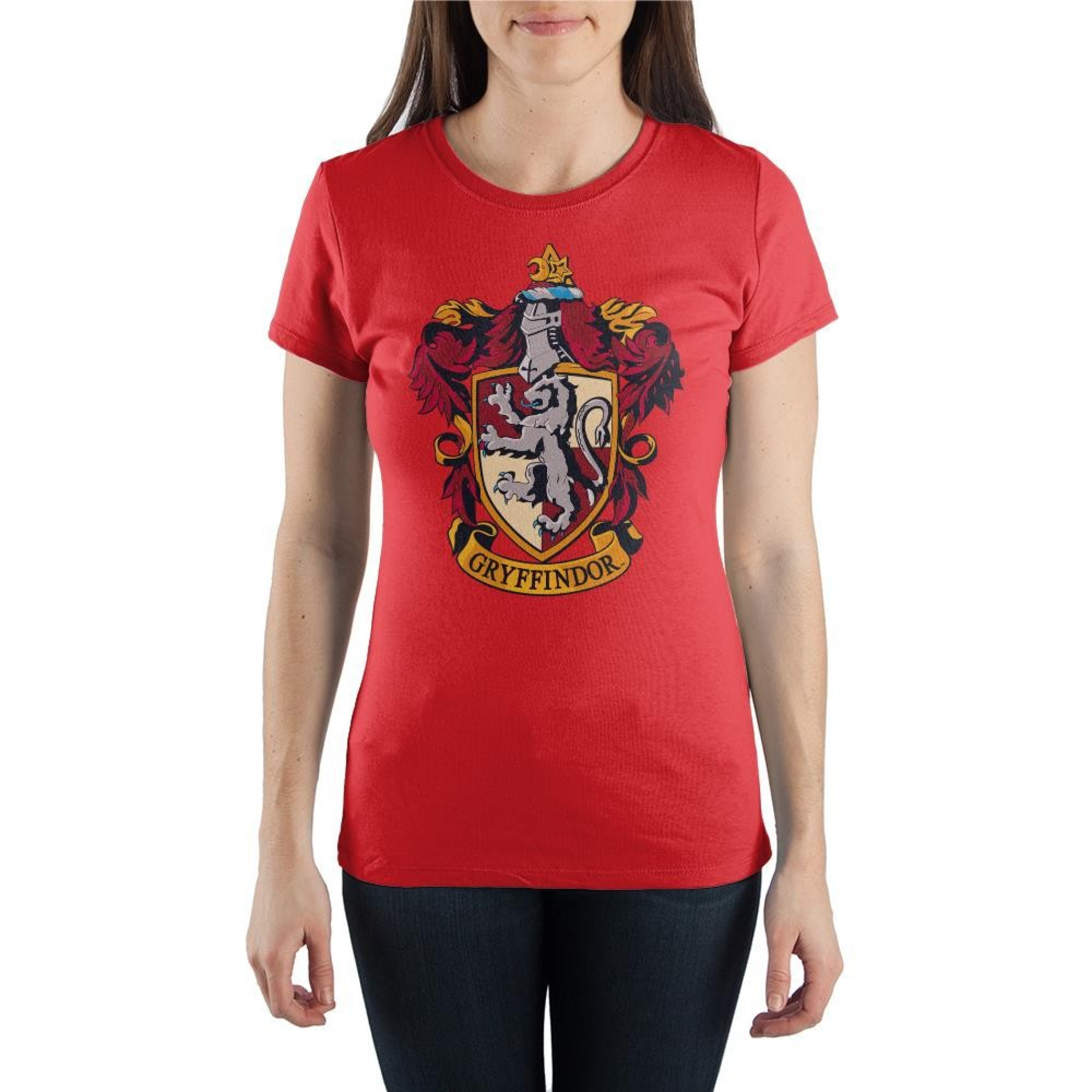Harry Potter Gryffindor Crew Neck Women's T-Shirt, Red