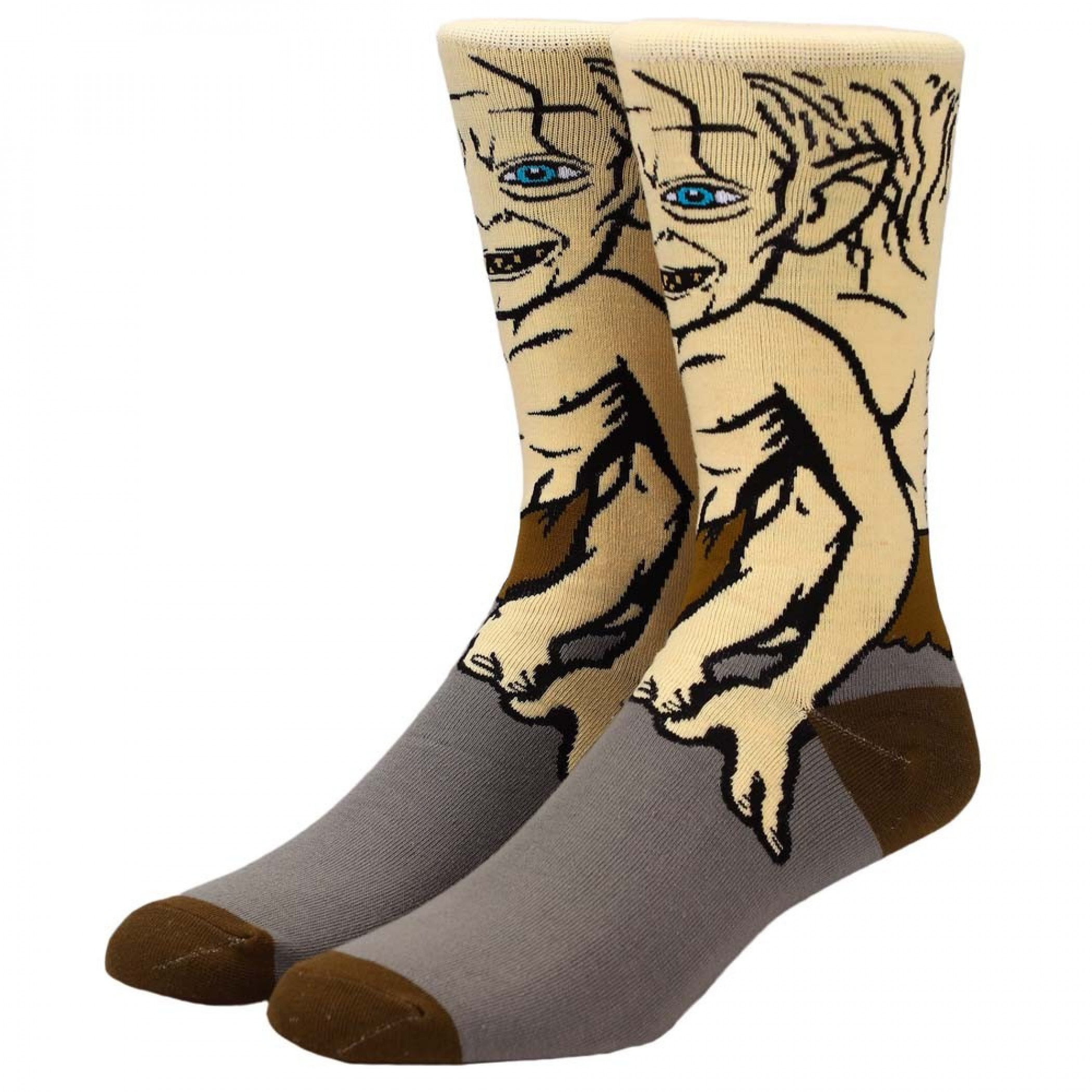 Lord of the Rings Gollum 360 Character Crew Socks, Multi-Color