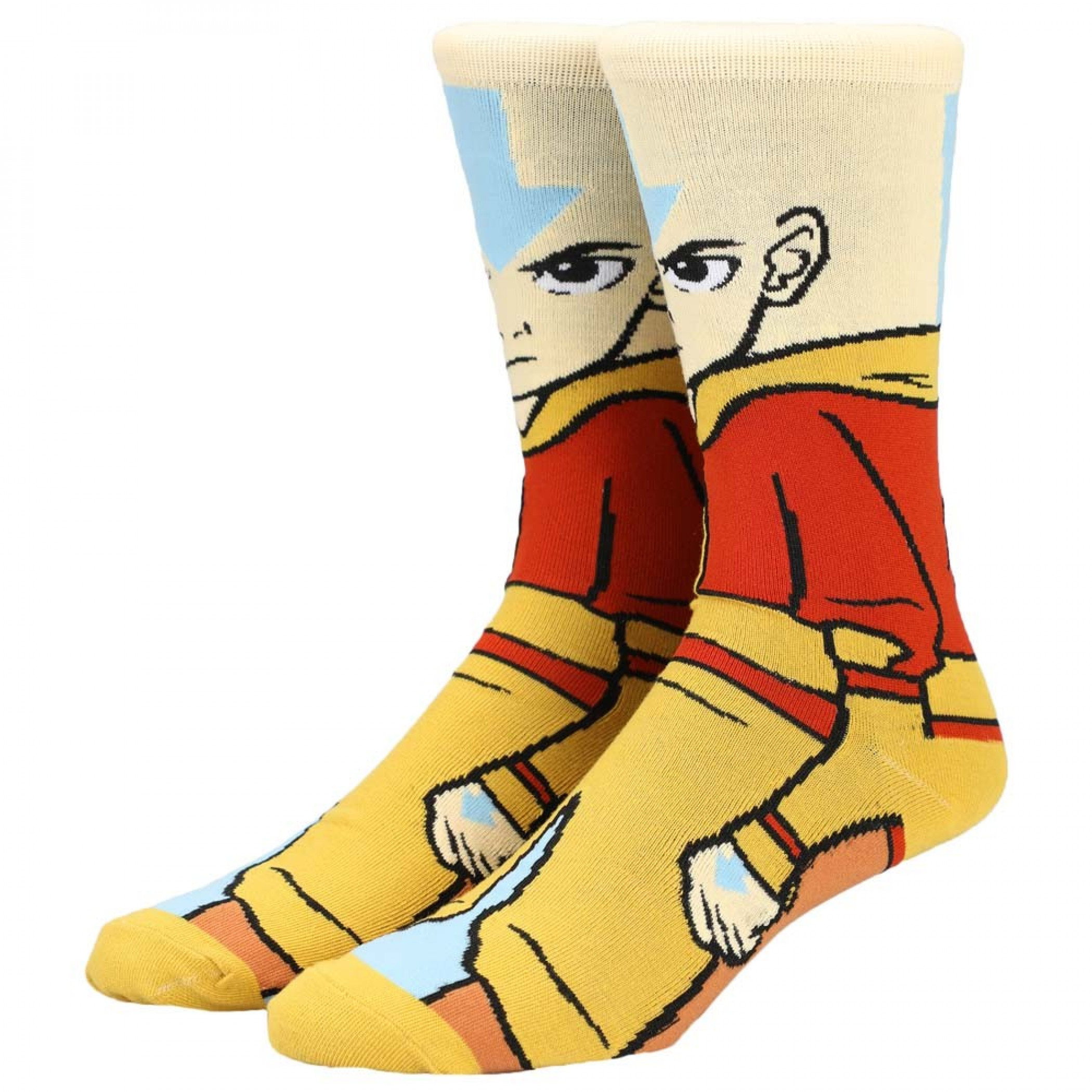 Avatar: The Last Airbender Aang 360 Character Socks, Multi-Color