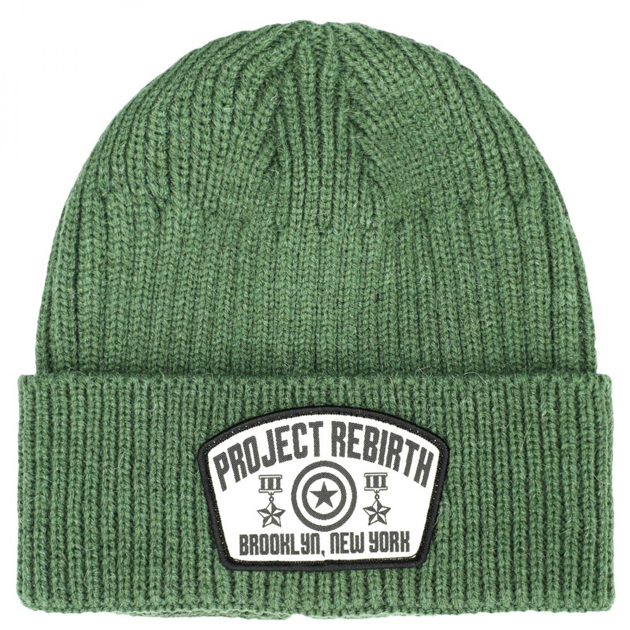 Captain America Project Rebirth Wool Cuffed Beanie, Green