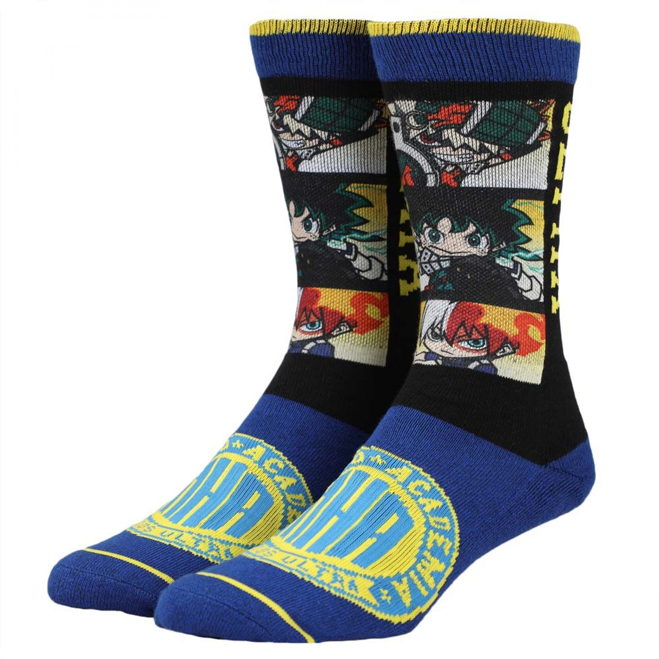 My Hero Academia Chibi Sublimated Crew Socks, Multi-Color