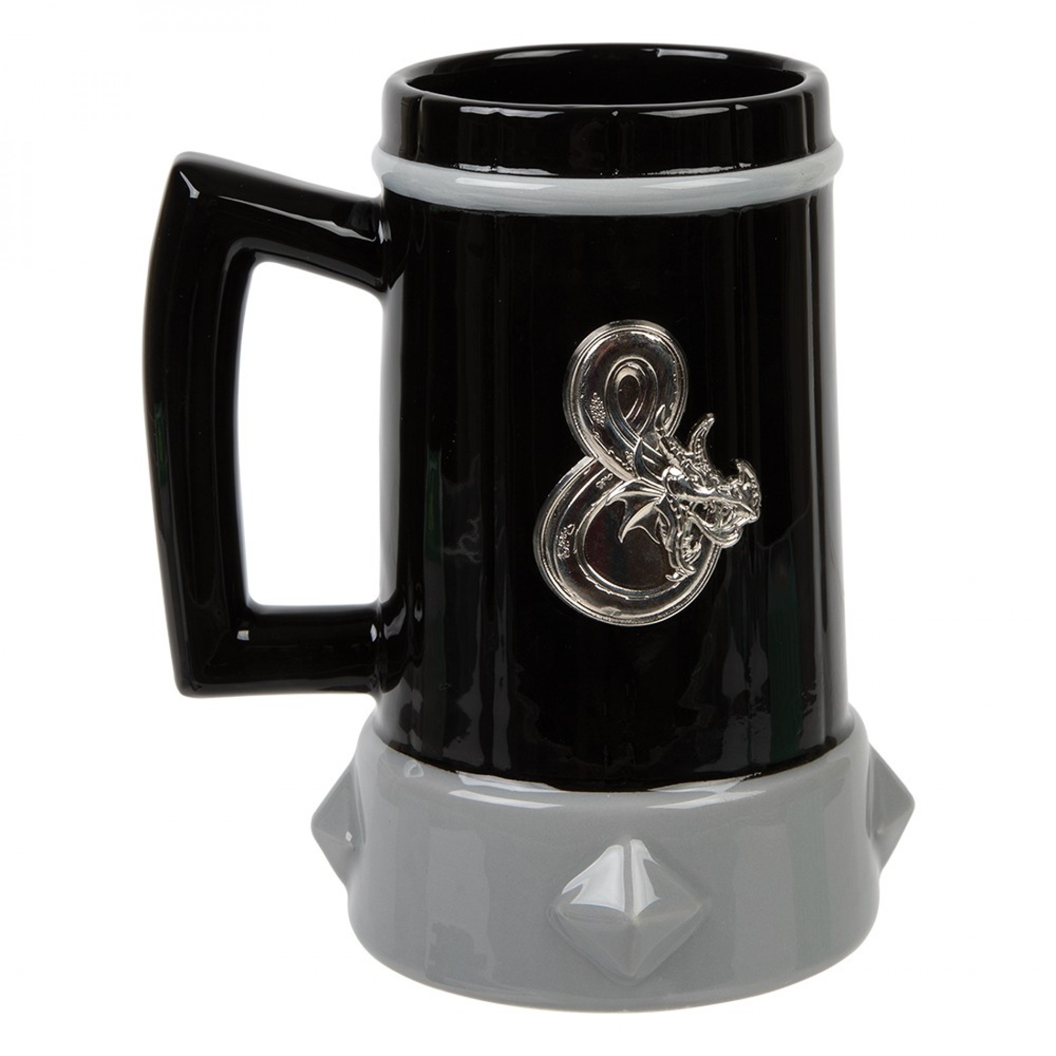 Dungeons & Dragons Sculpted Tankard with Metal Badge, Black