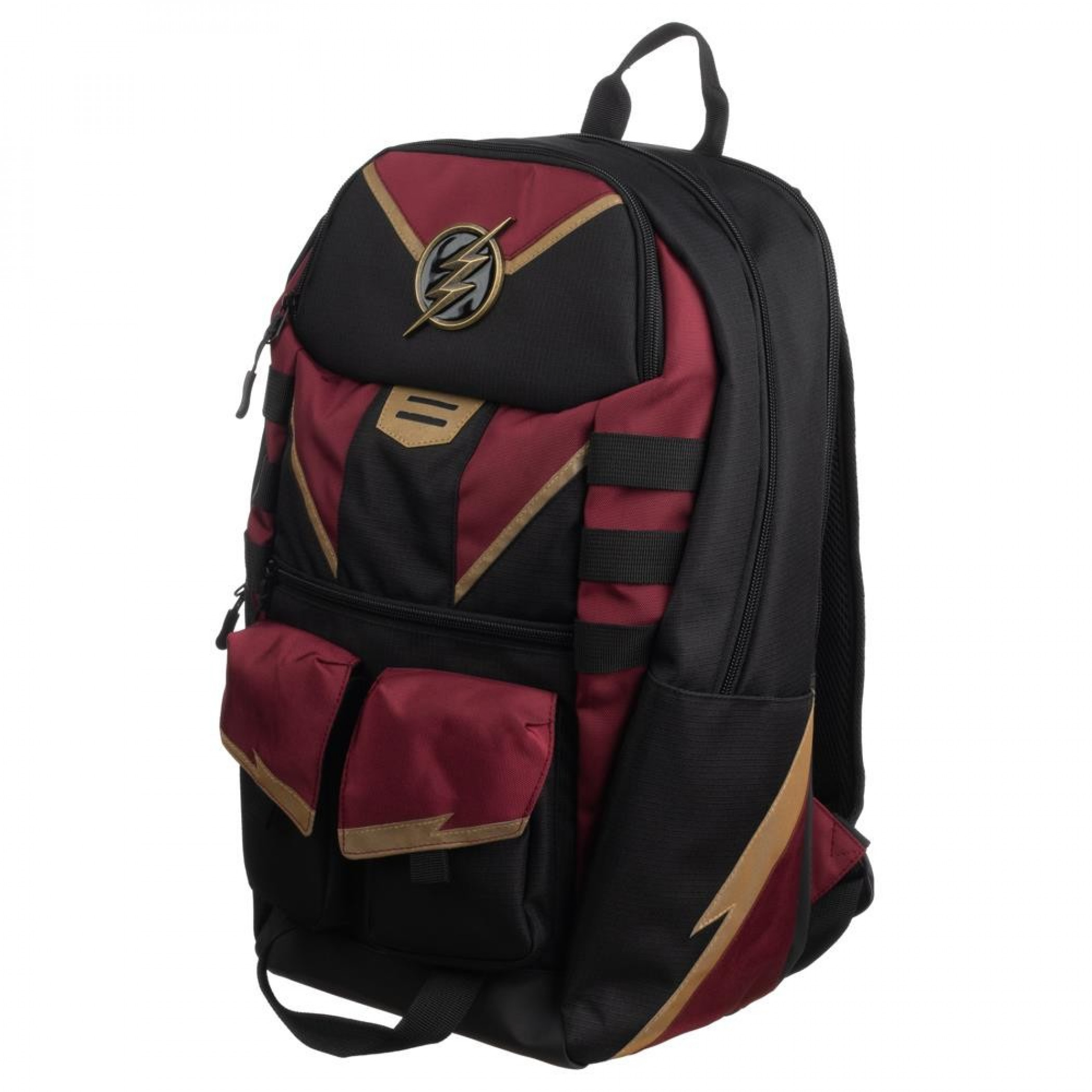 The Flash Black and Maroon Backpack, Black