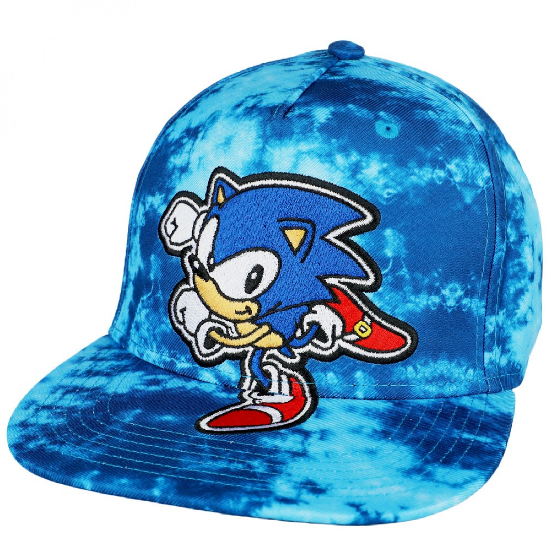 Sonic The Hedgehog Youth Tie Dye Pre-Curved Bill Snapback Hat, Multi-Color
